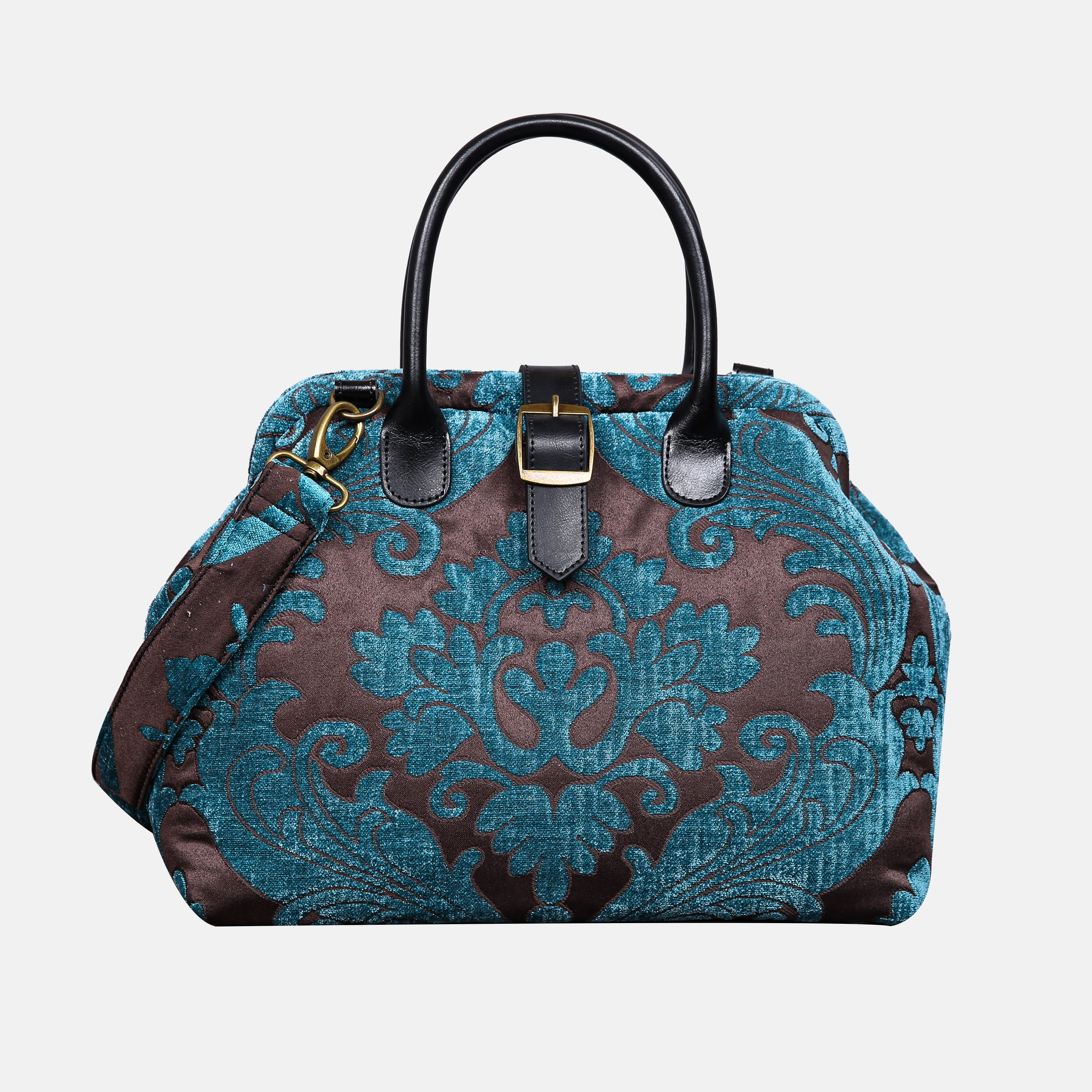Queen Azure Blue Carpet Handbag Purse carpet bag MCW Handmade
