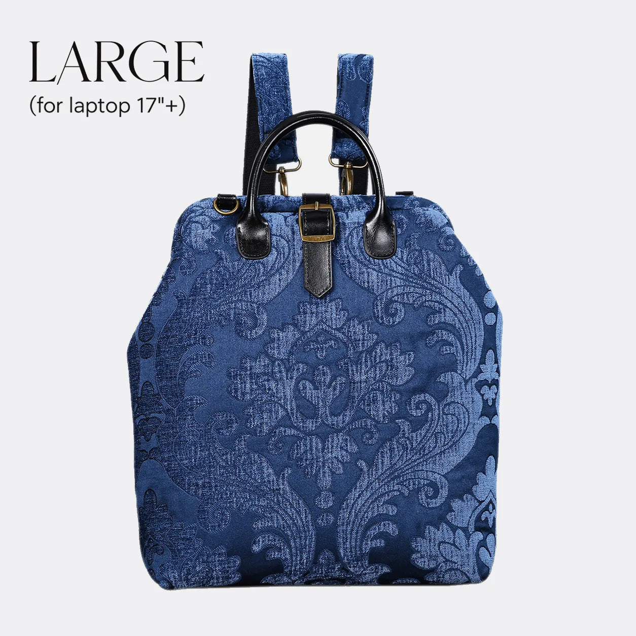 Queen Royal Blue Carpet Large Laptop Backpack Carpetbag of America main