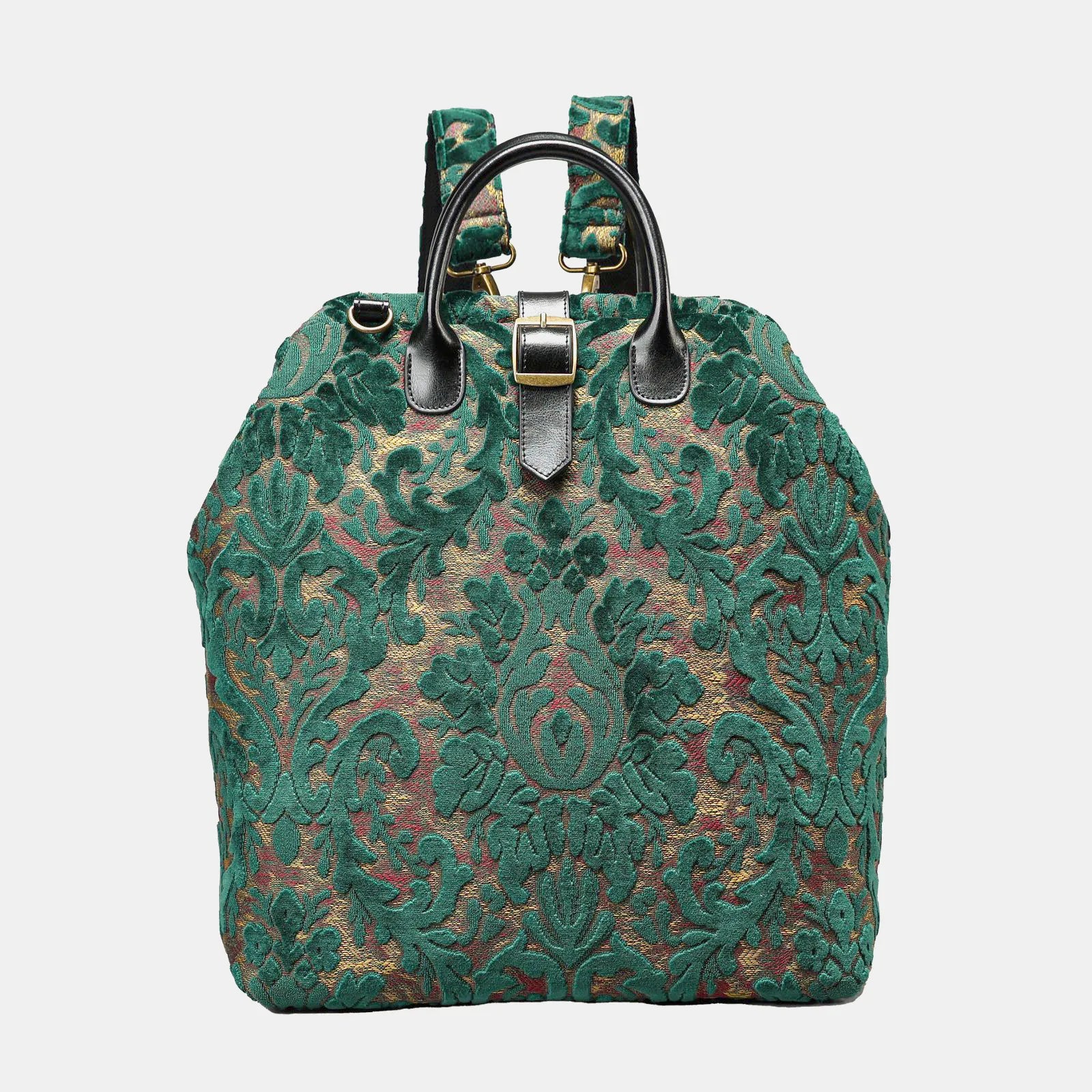 Burnout Velvet Jade Green Carpet Laptop Backpack of America main