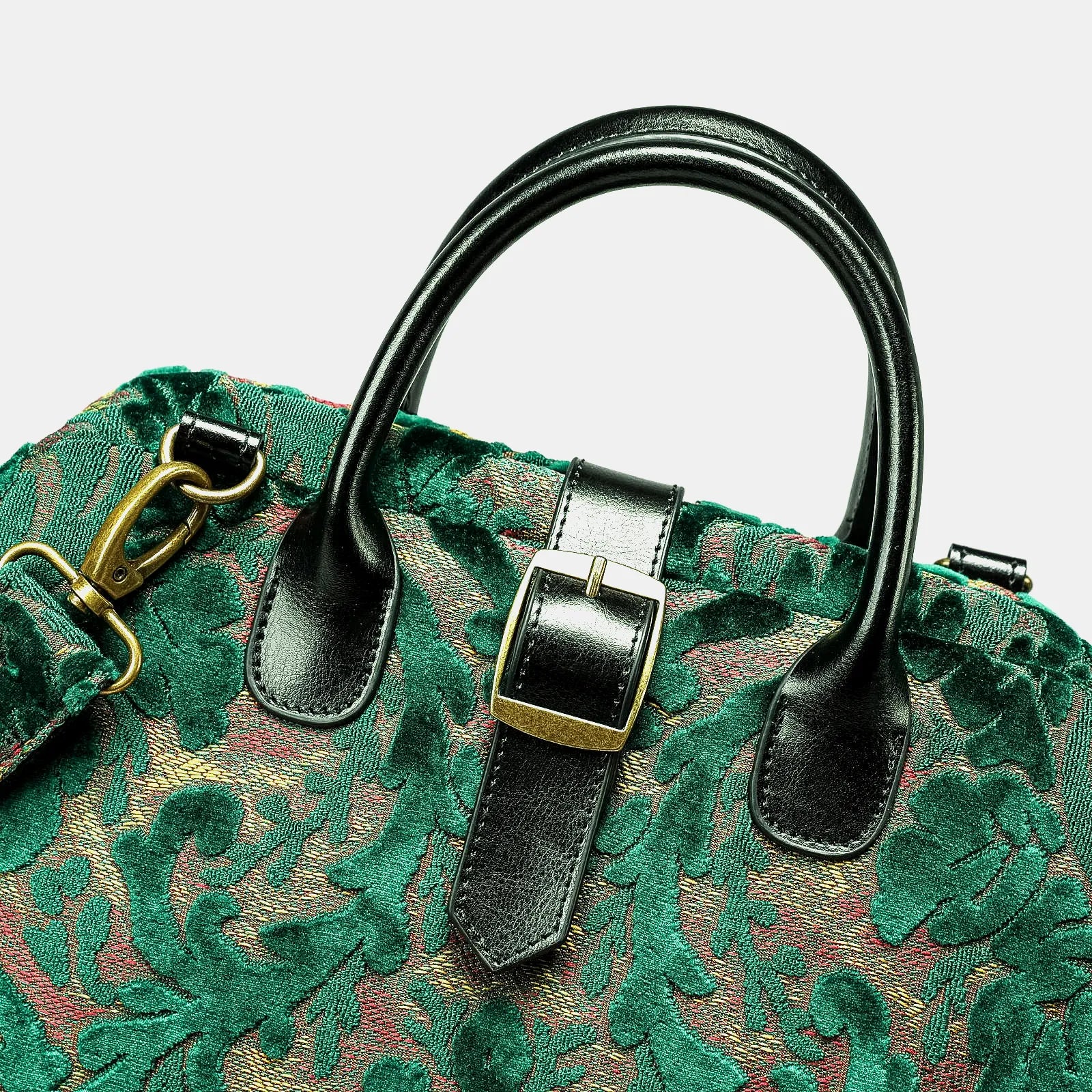 Burnout Velvet Jade Green Carpet Laptop Backpack of America buckle
