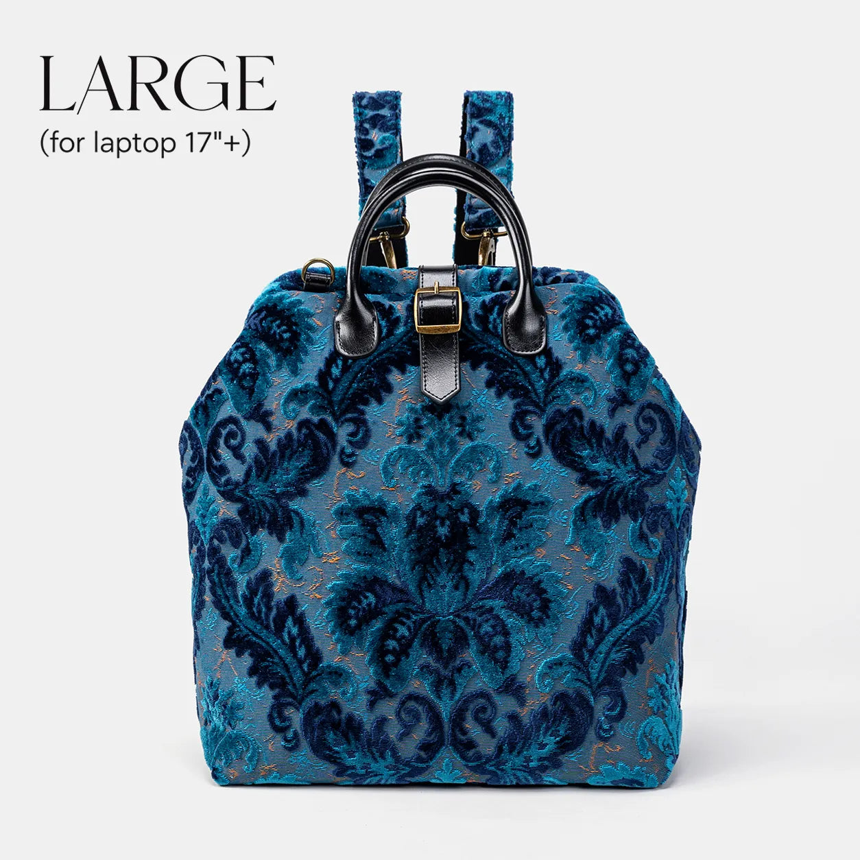 Burnout Velvet Revival Aqua Carpet Large Laptop Backpack of America main