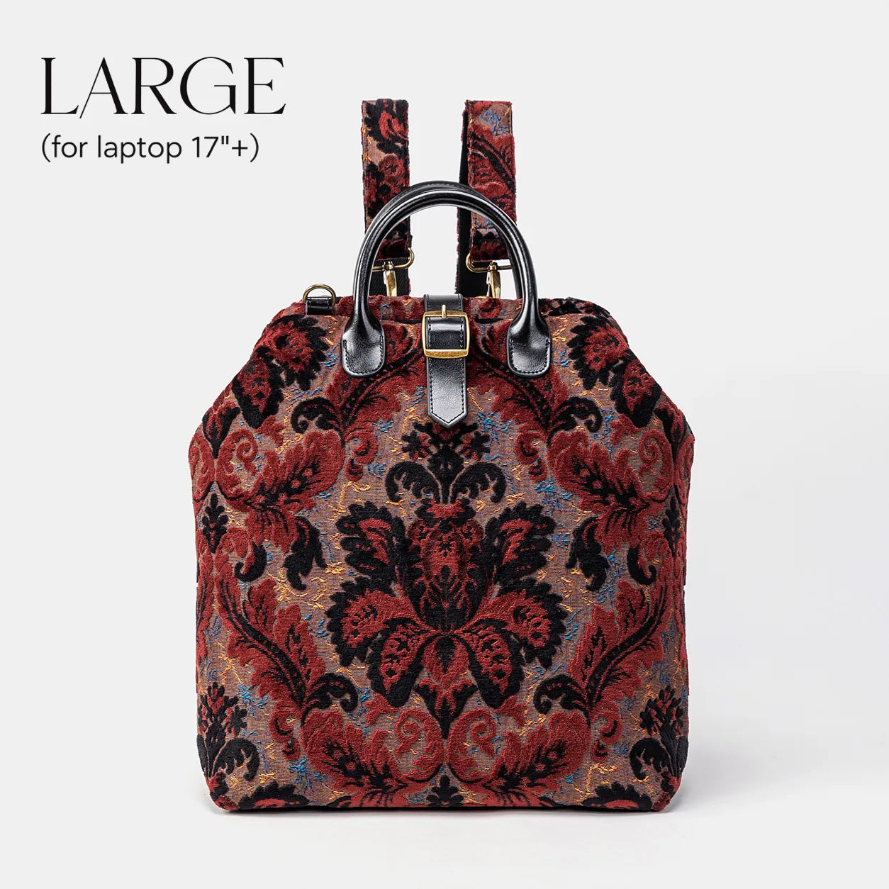 Burnout Velvet Revival Sephia Carpet Large Laptop Backpack of America main