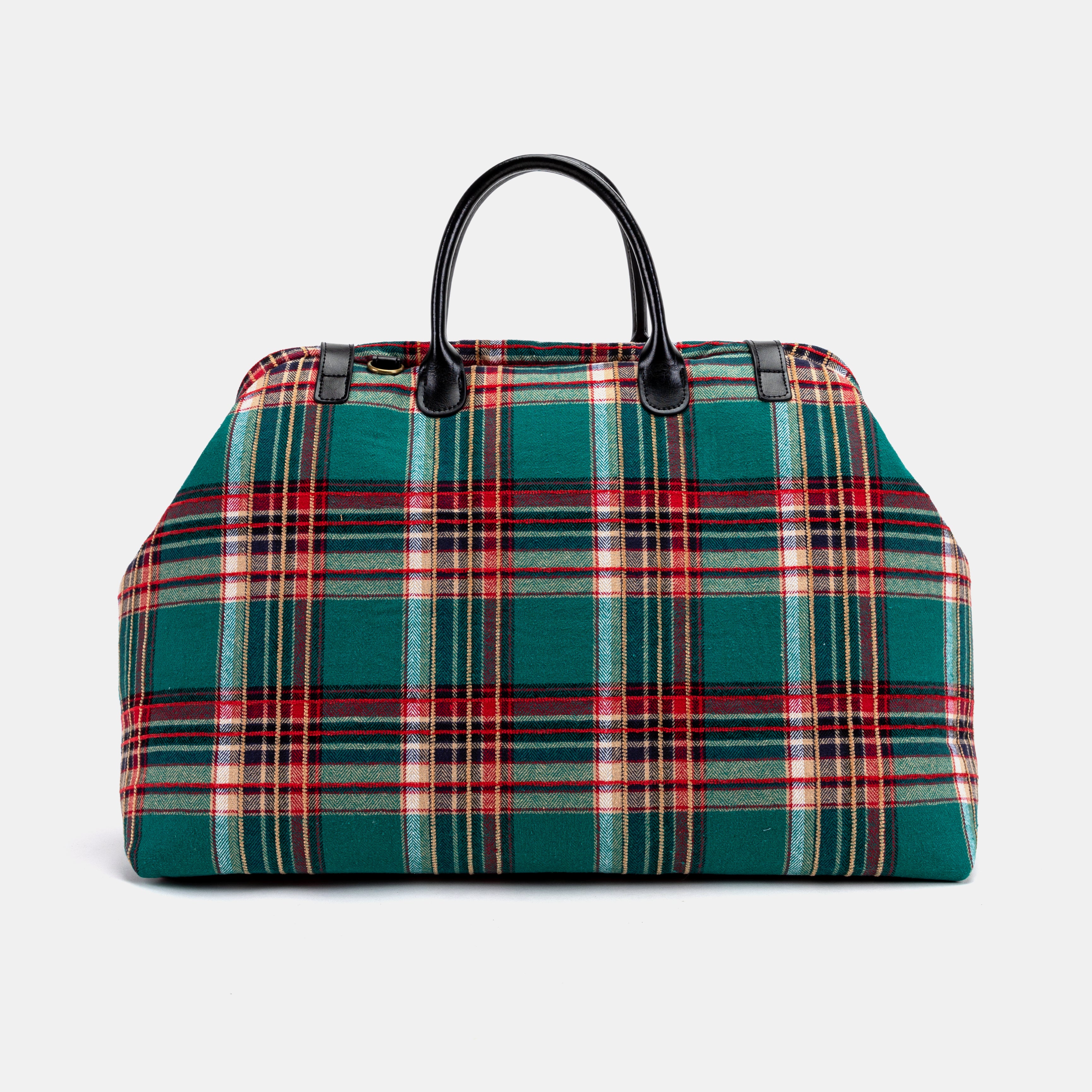 Tartan Stewart Green Large Carpetbag Carpetbag of America back