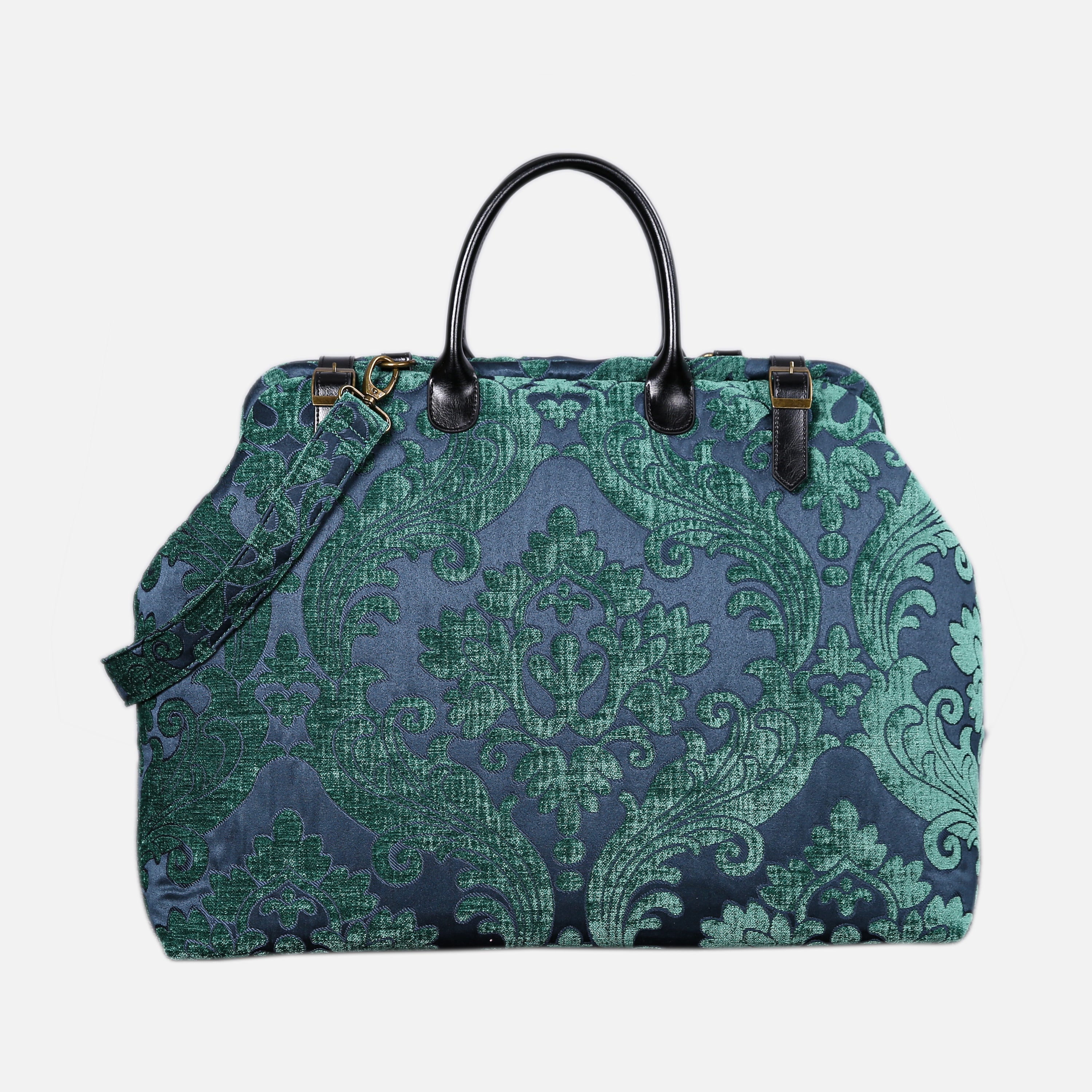 Queen Hunter Green Large Carpetbag  MCW Handmade