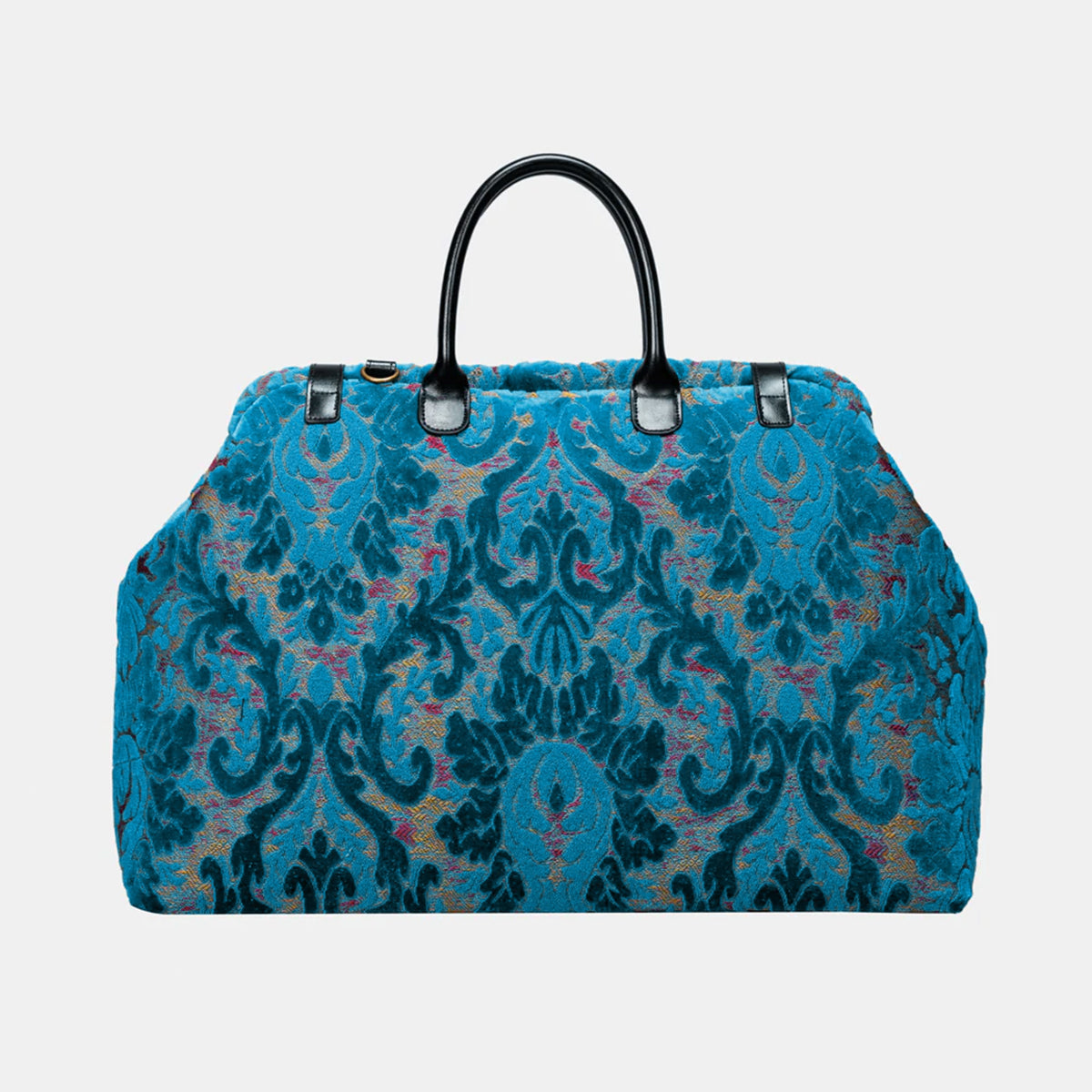 Burnout Velvet Aqua Blue Large Carpetbag back
