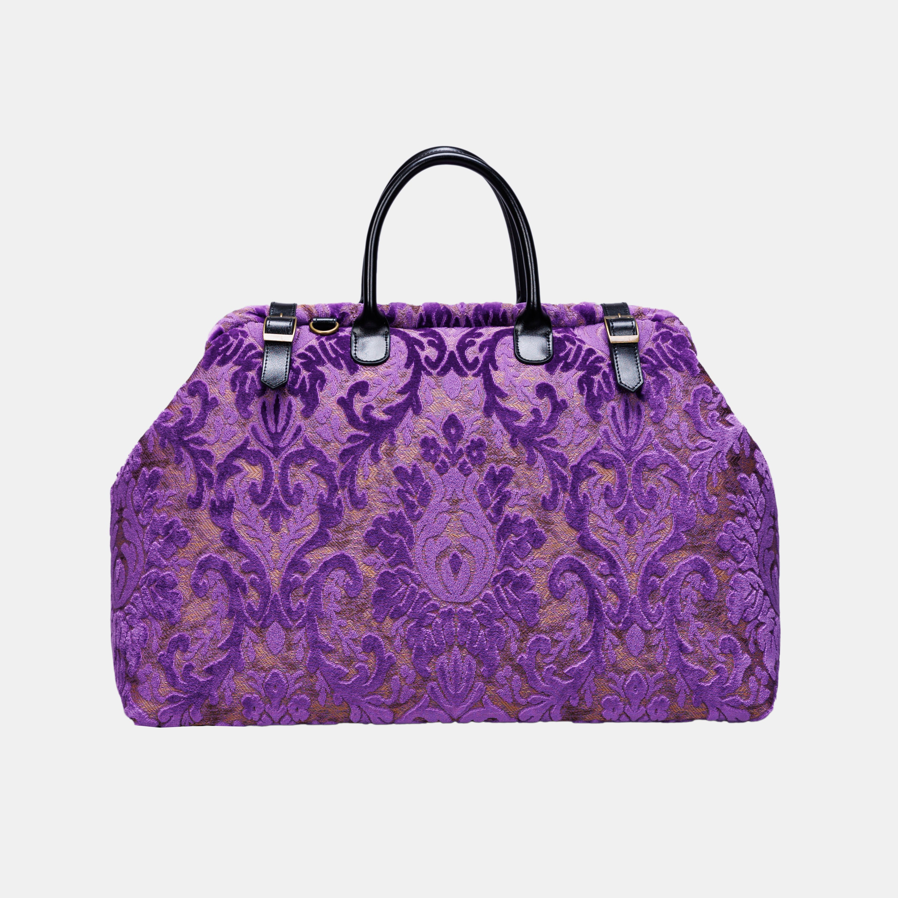 Burnout Velvet Purple Large Carpetbag  MCW Handmade