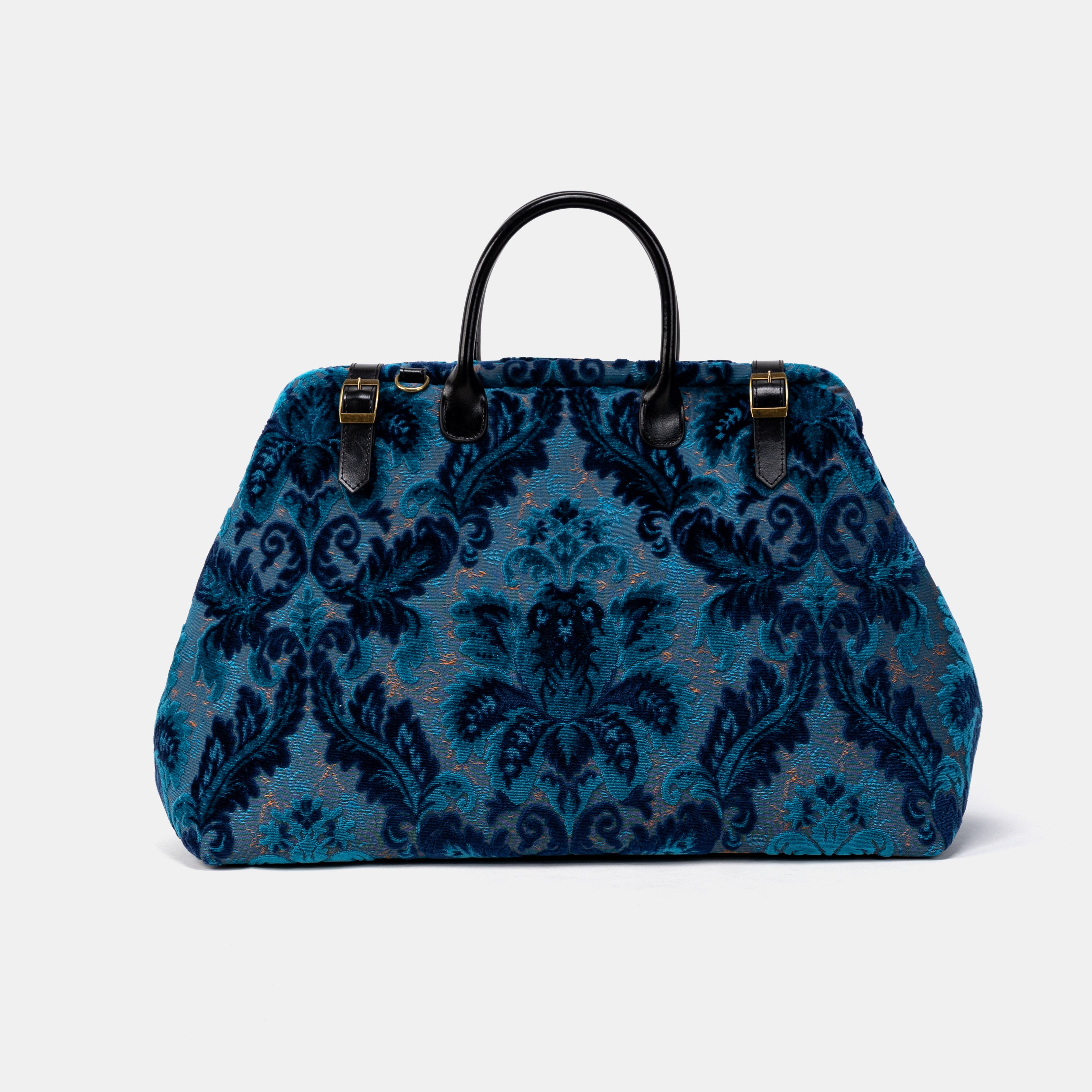 Burnout Velvet Revival Aqua Large Carpetbag front