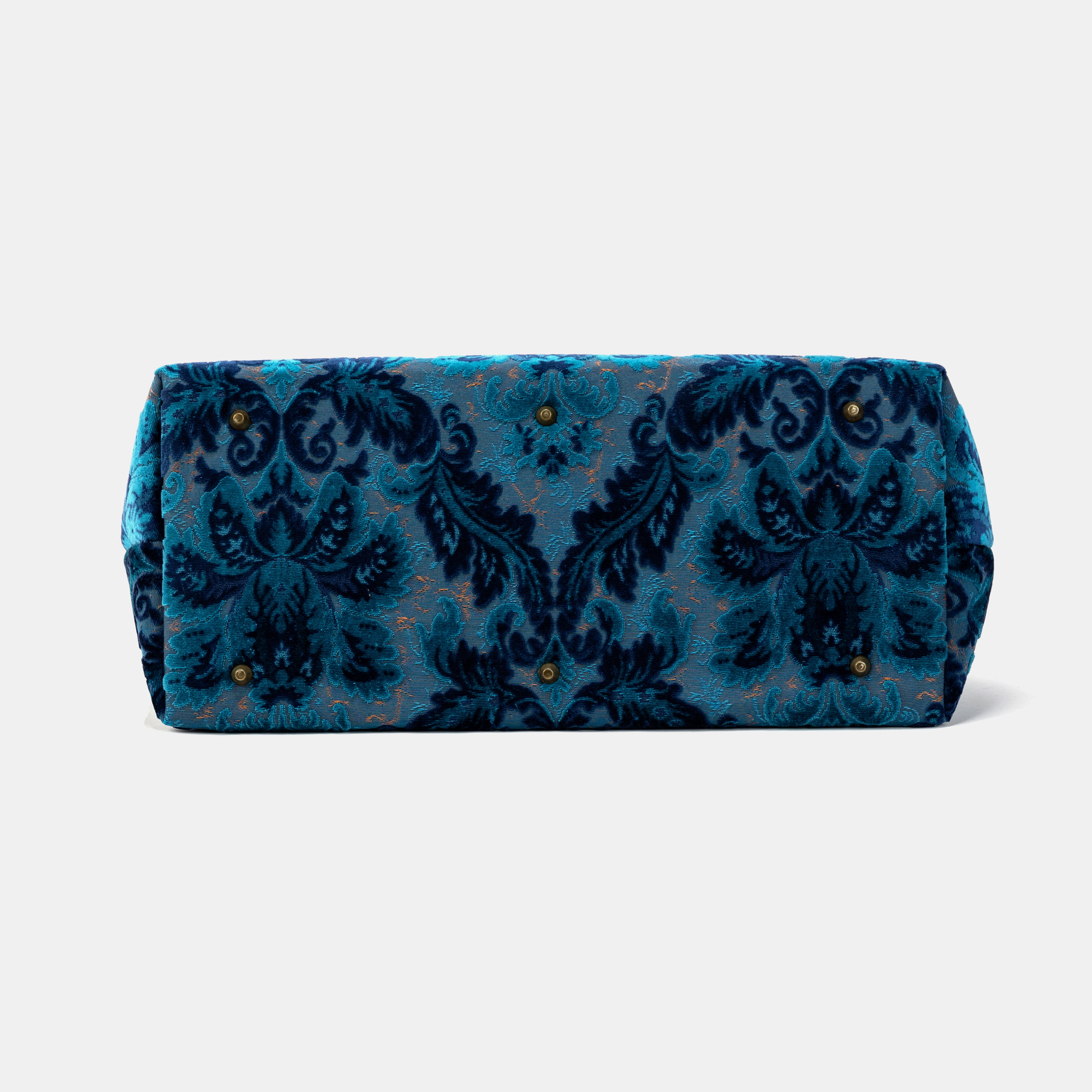 Burnout Velvet Revival Aqua Large Carpetbag bottom