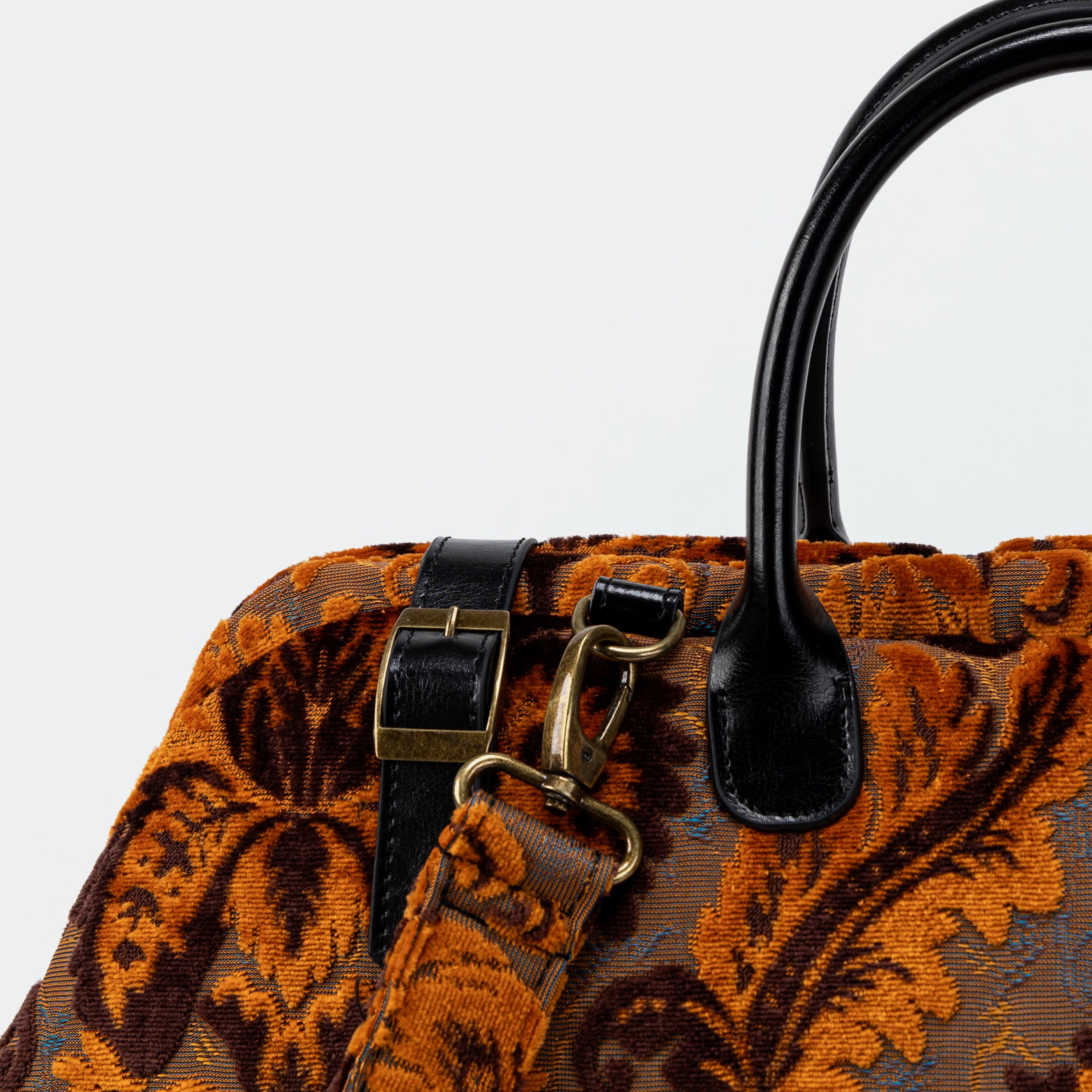 Burnout Velvet Revival Sienna Large Carpetbag detail