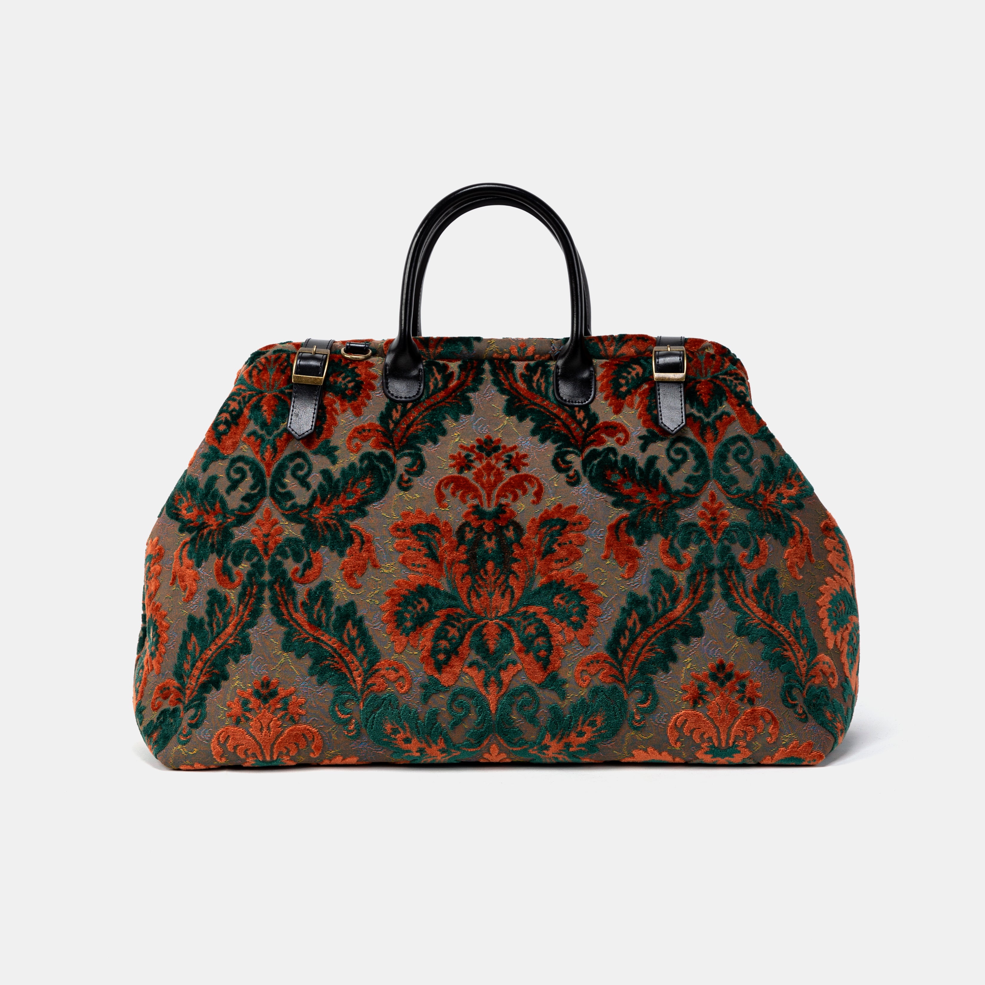 Burnout Velvet Revival Jade Large Carpetbag front