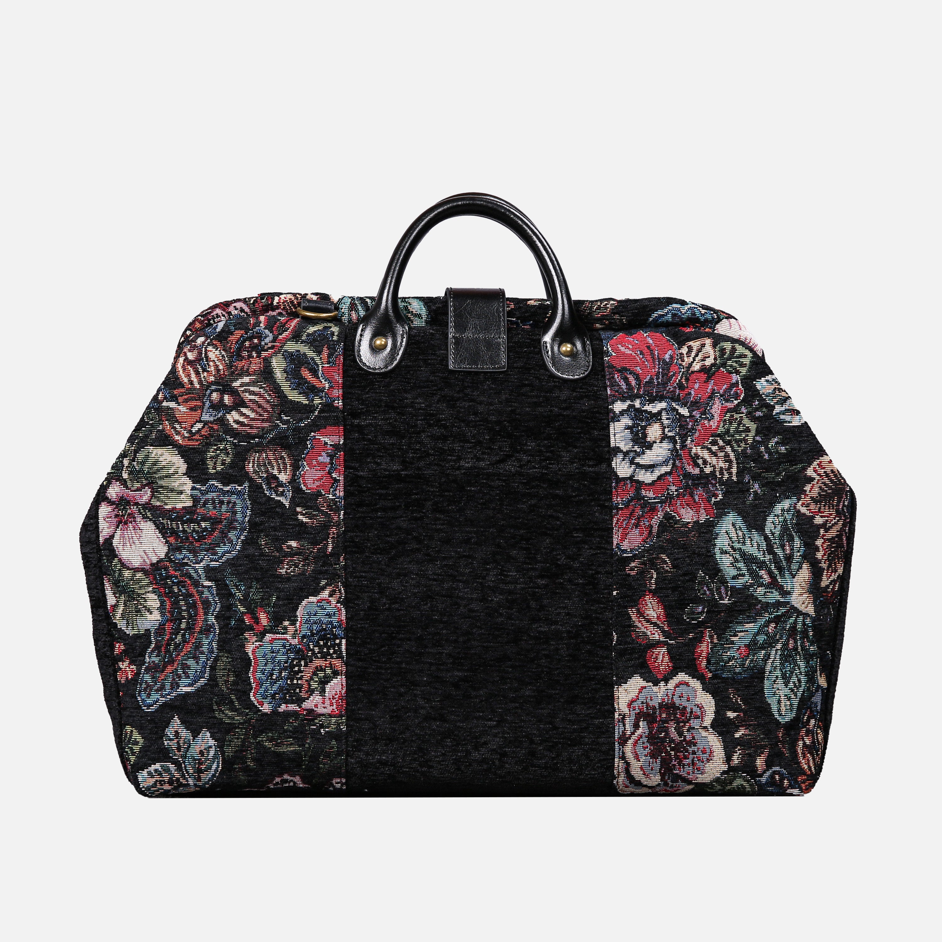 Rose Garden Black carpet bag MCW Handmade