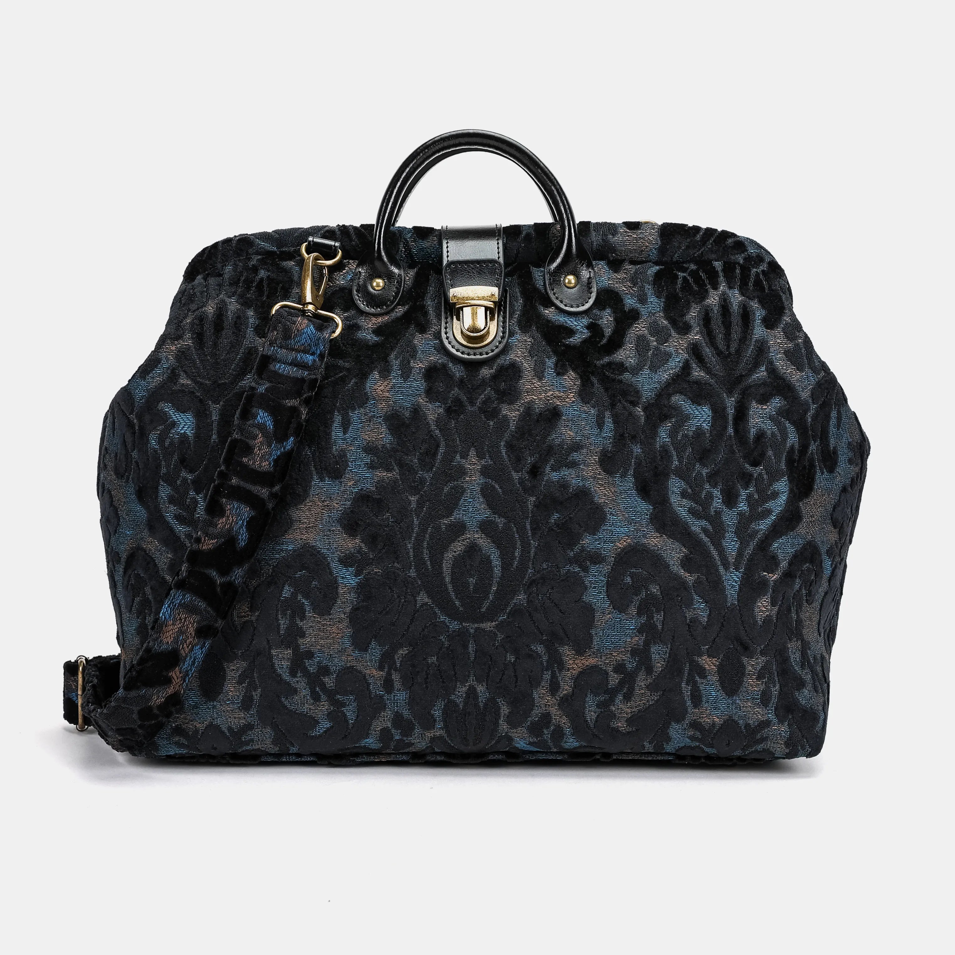 Burnout Velvet Black Laptop Work Bag main