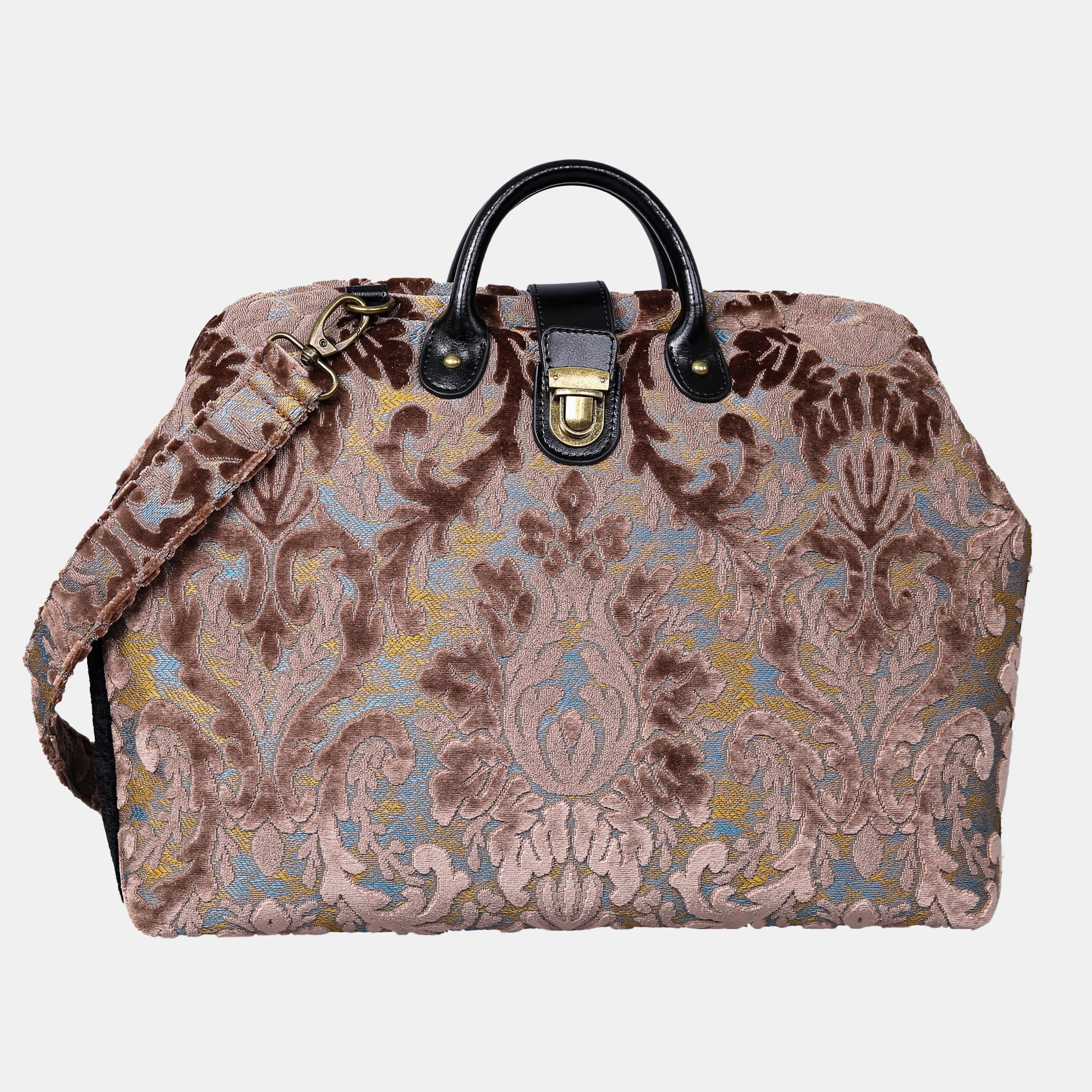 Burnout Velvet Camel carpet bag MCW Handmade