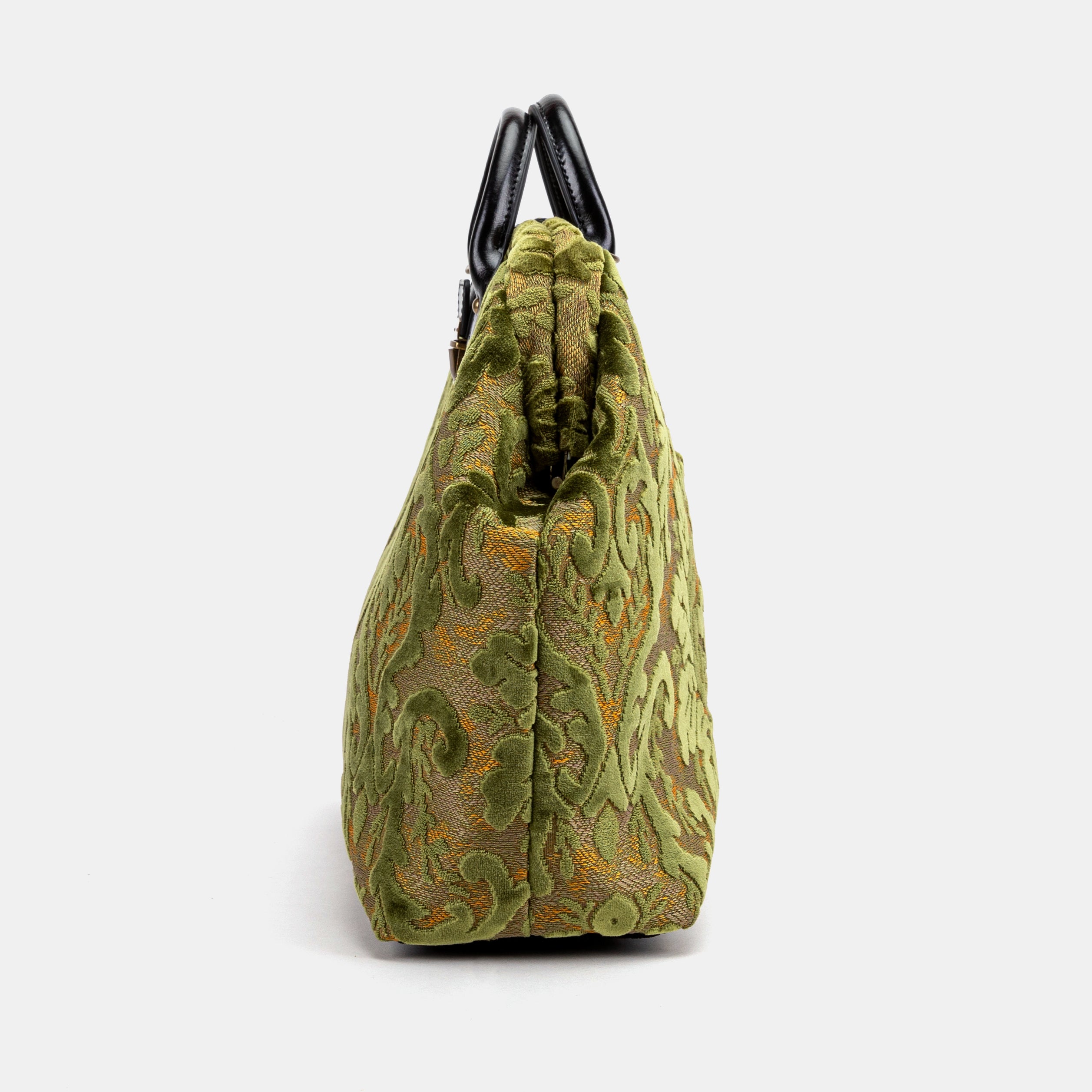 Burnout Velvet Fern Green Laptop Work Bag of America side