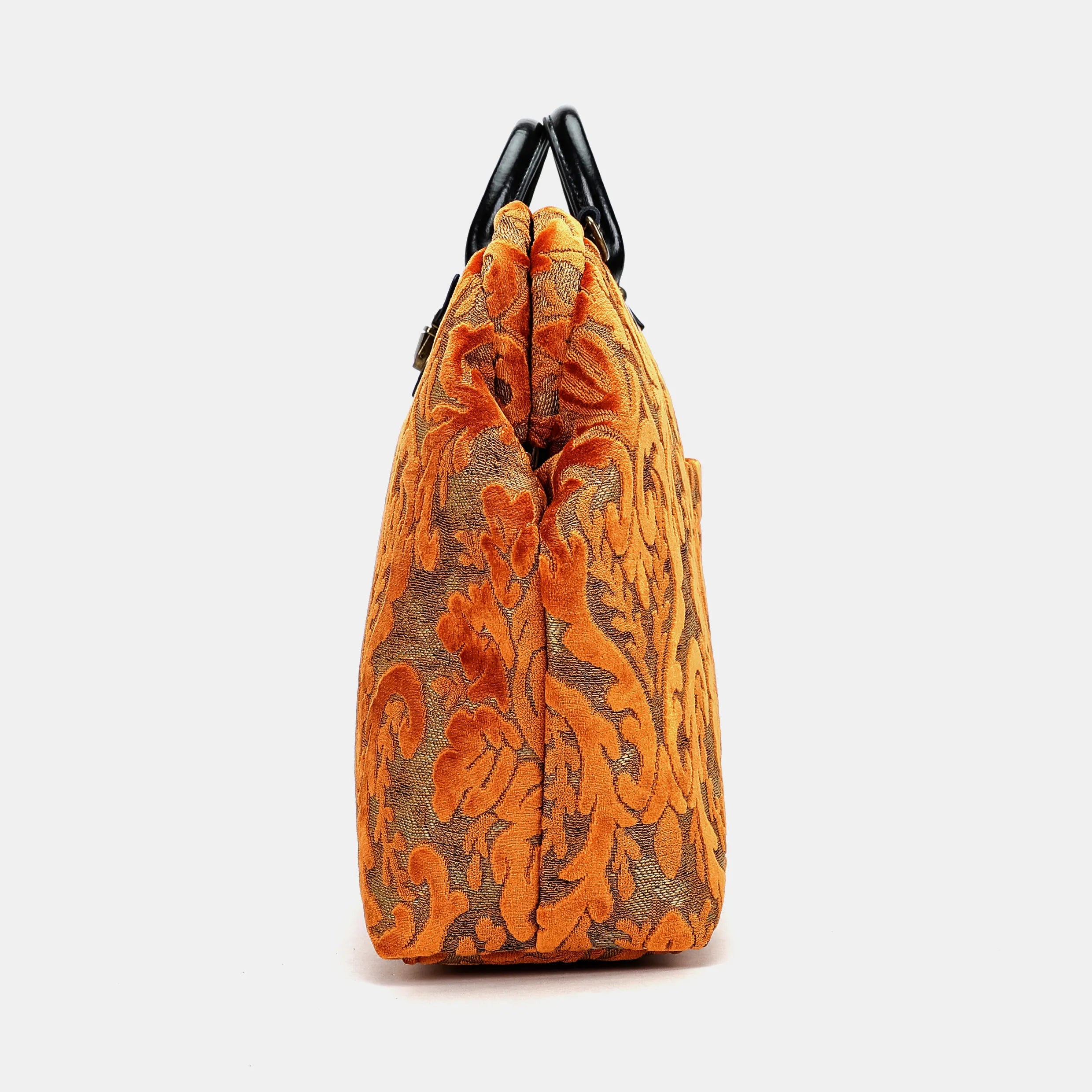 Burnout Velvet Orange Laptop Work Bag side