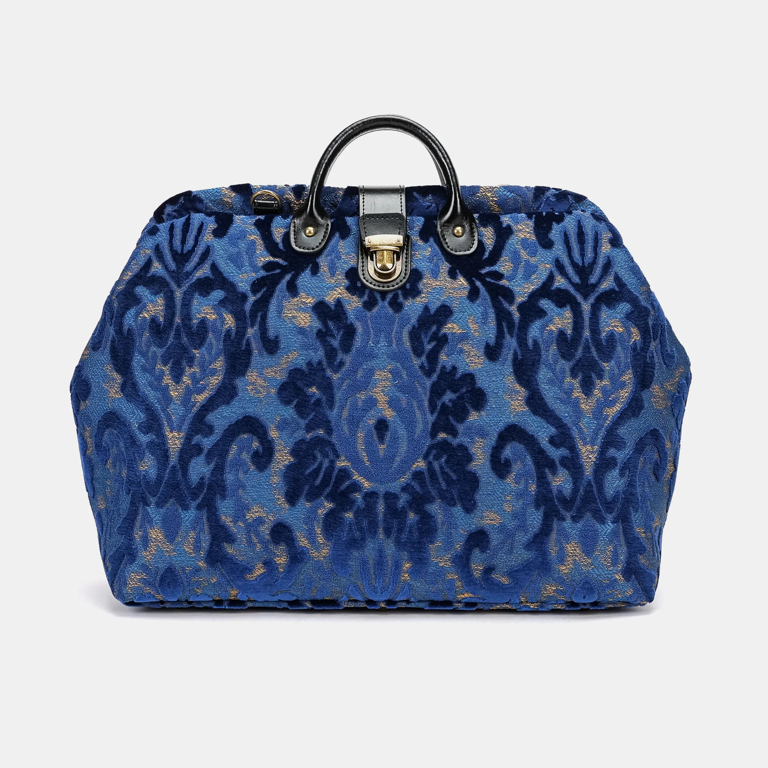 Burnout Velvet Navy Laptop Work Bag main