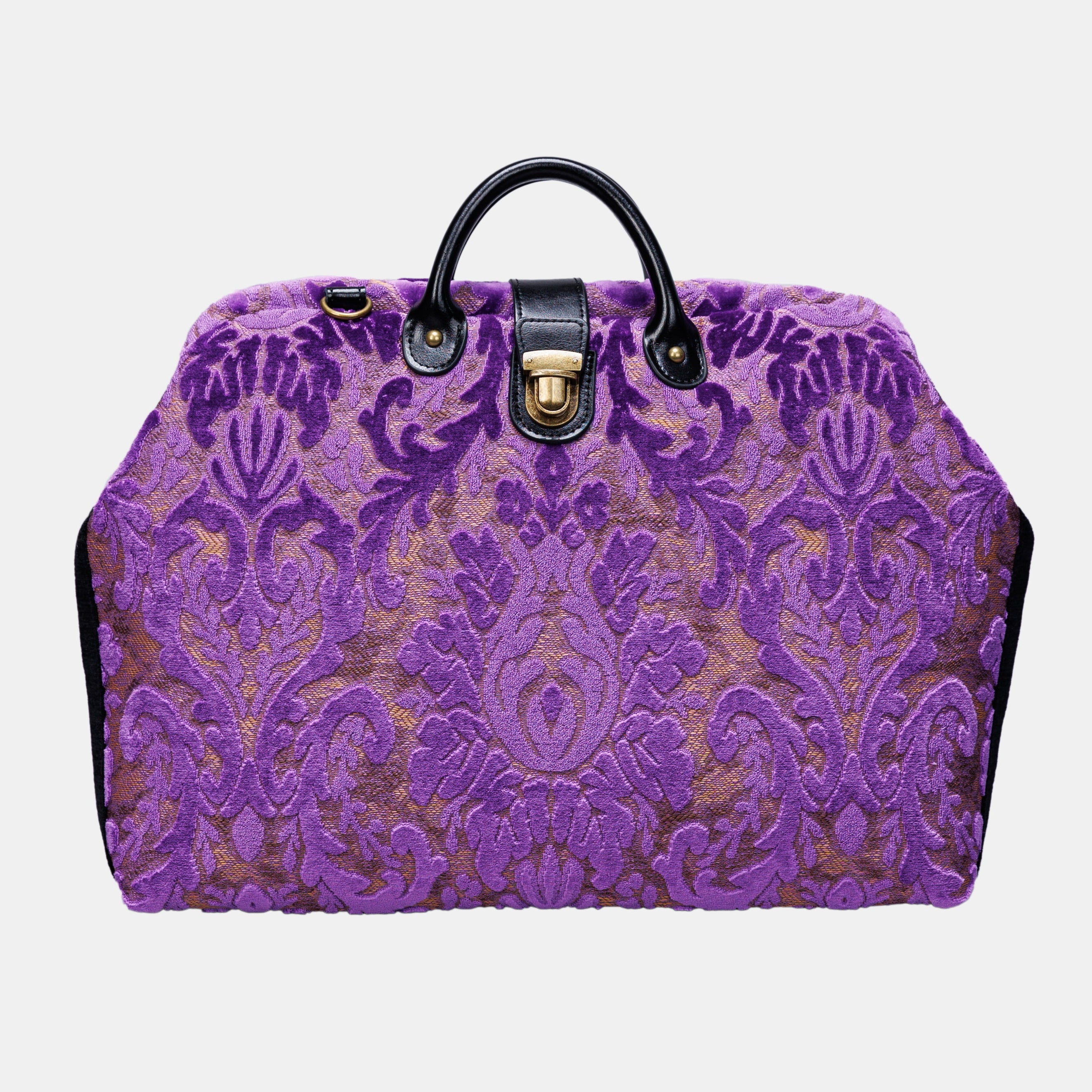 Burnout Velvet Purple carpet bag MCW Handmade