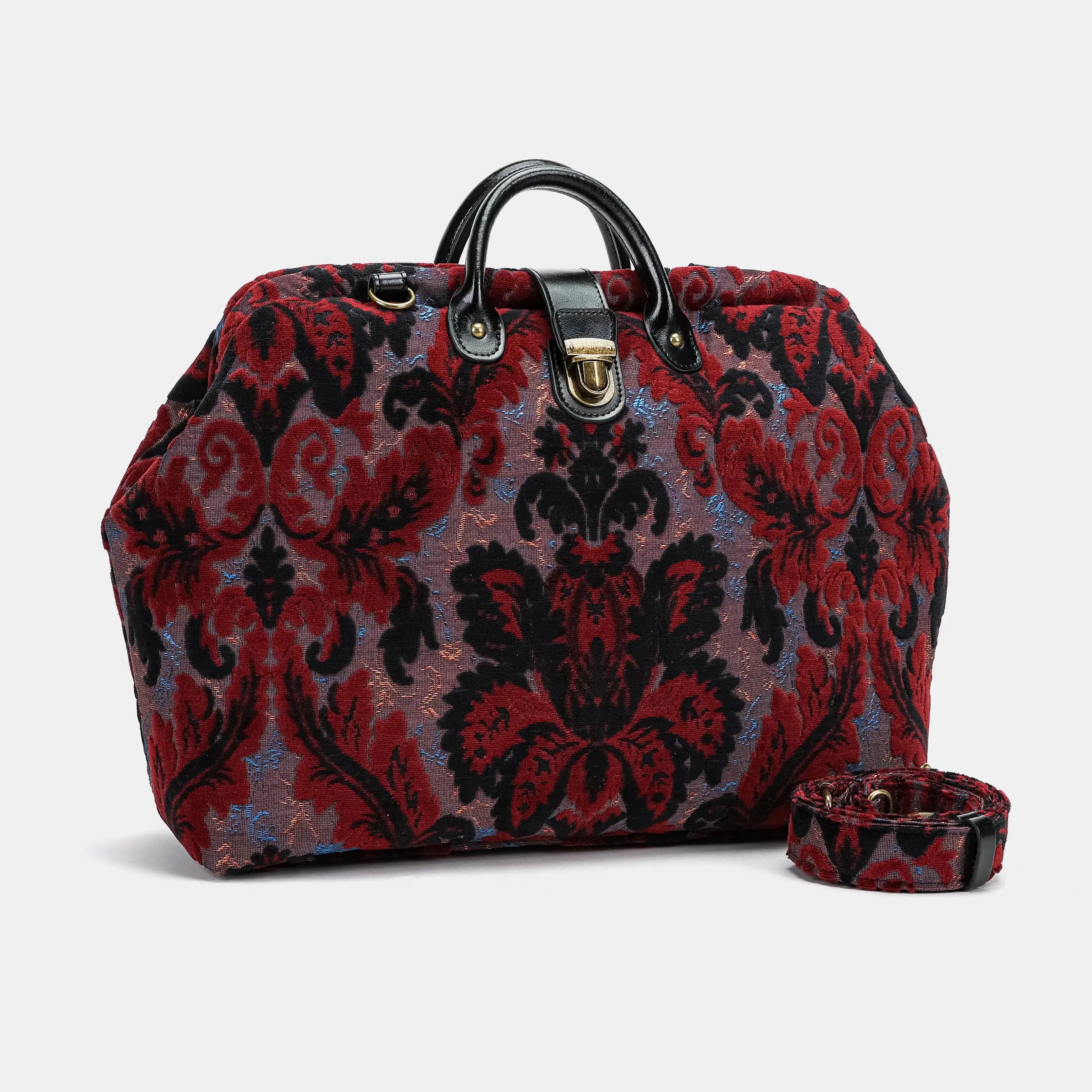 Burnout Velvet Revival Sephia Laptop Work Bag of America with a shoulder strap