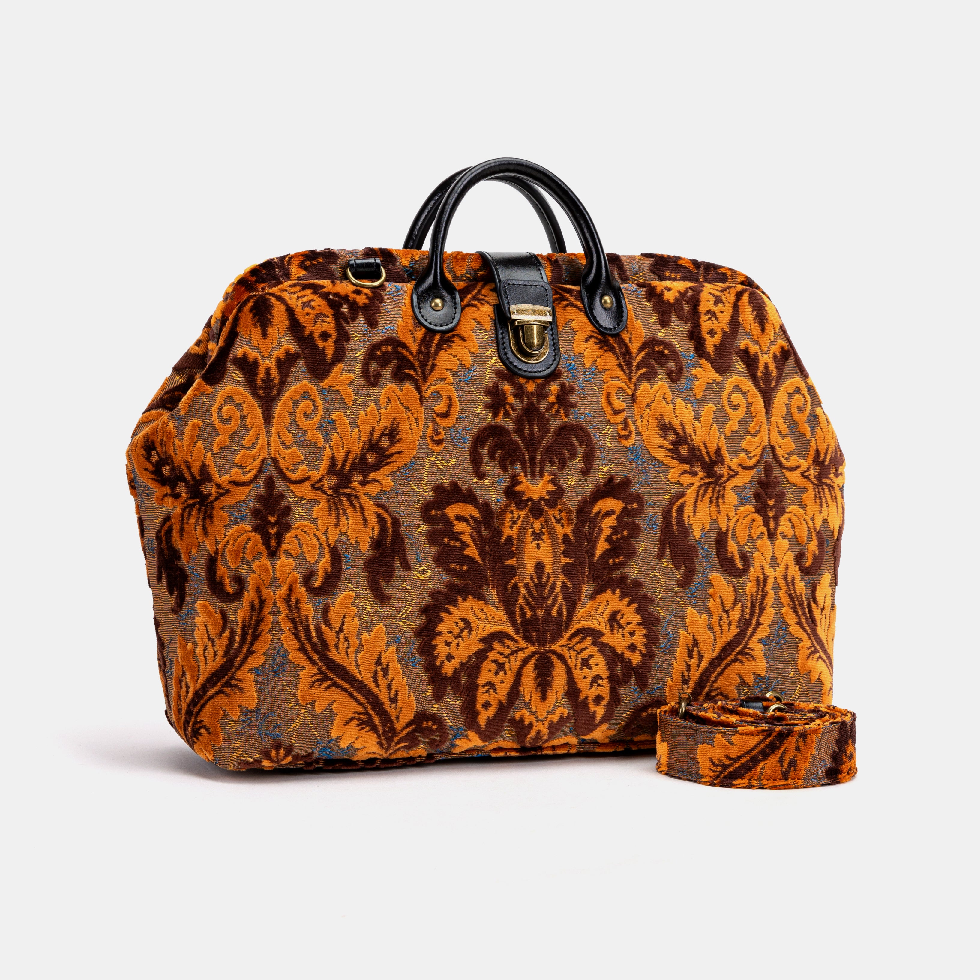 Burnout Velvet Revival Sienna Laptop Work Bag with shoulder strap