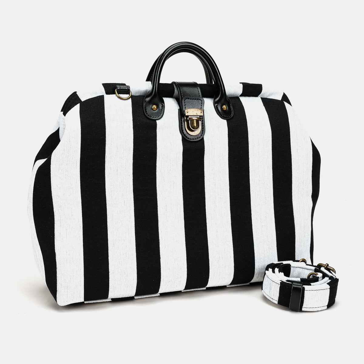 Black & White Beetlejuice Laptop Work Bag Carpetbag of America with shoulder strap