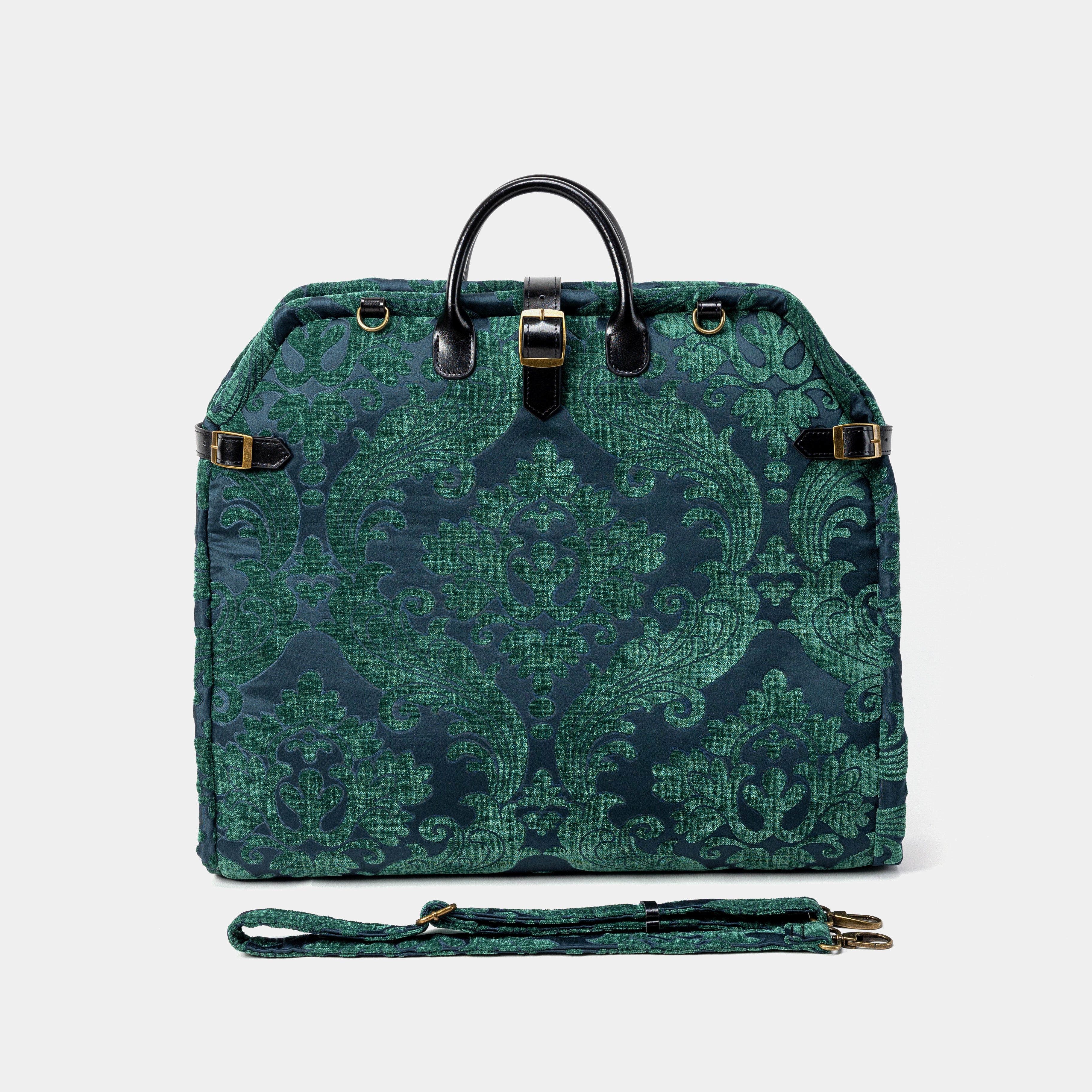 Queen Hunter Green Carpet Garment Bag Carpetbag of America FRONT