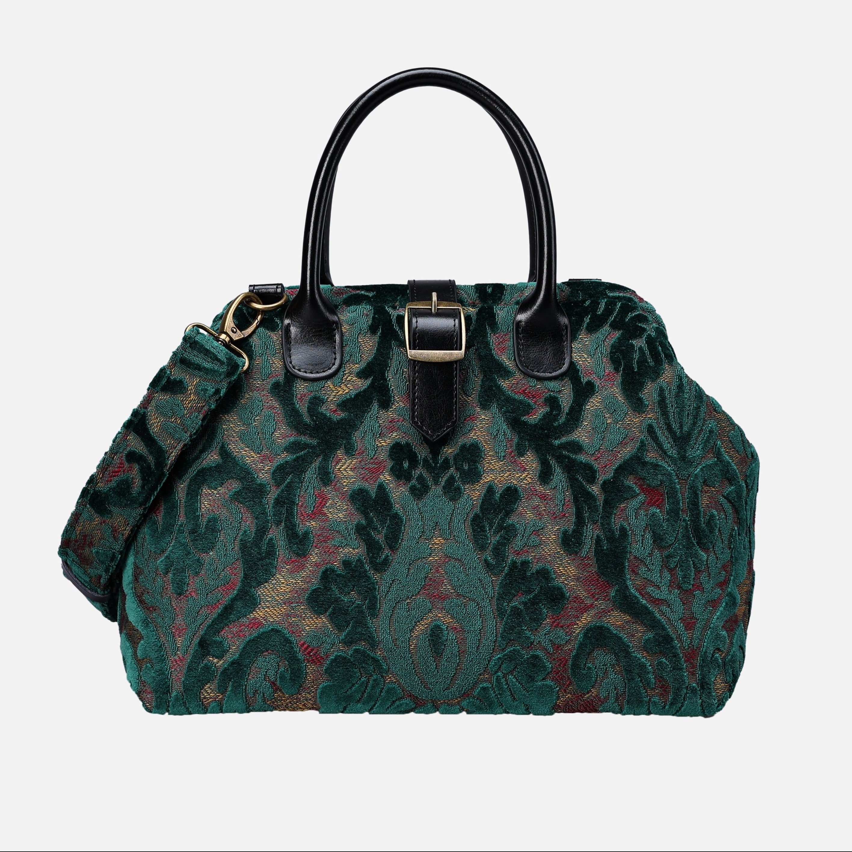 Burnout Velvet Jade Green Carpet Handbag Purse carpet bag MCW Handmade