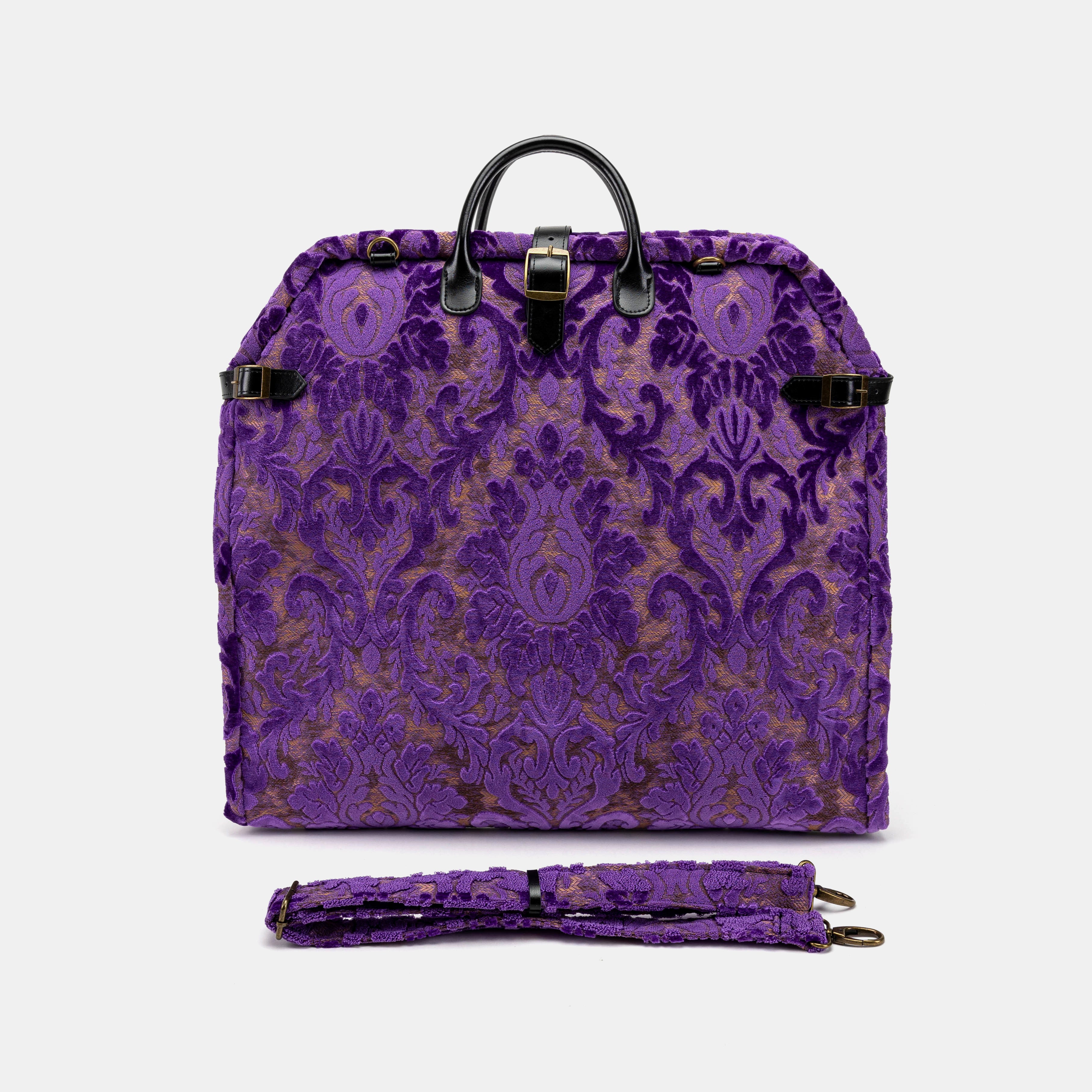 Burnout Velvet Purple Carpet Garment Bag Carpetbag of America OVERVIEW