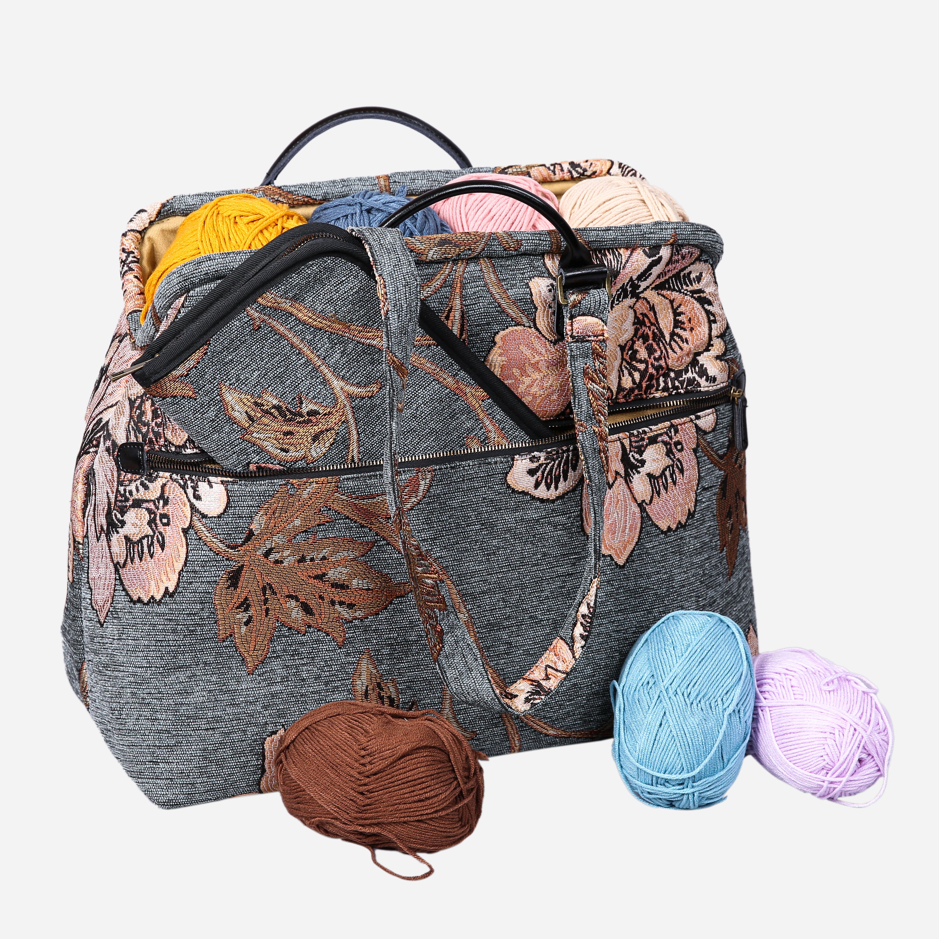 Magnolia Flower Knitting Project Bag  MCW Handmade-2