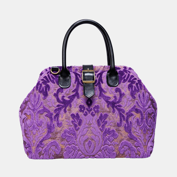 Burnout Velvet Purple Carpet Handbag Purse carpet bag MCW Handmade
