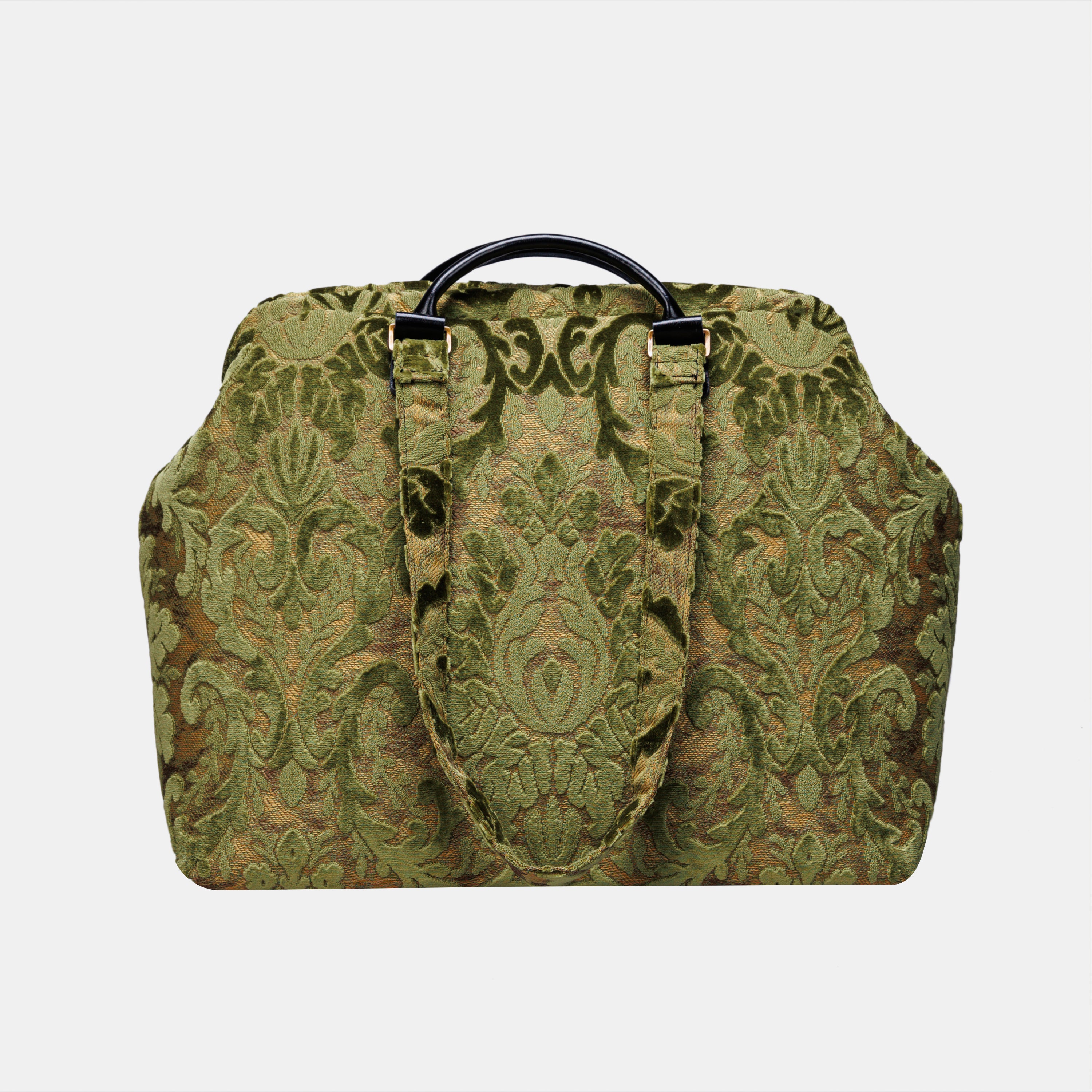 Burnout Velvet Fern Green Knitting Project Bag  MCW Handmade-4