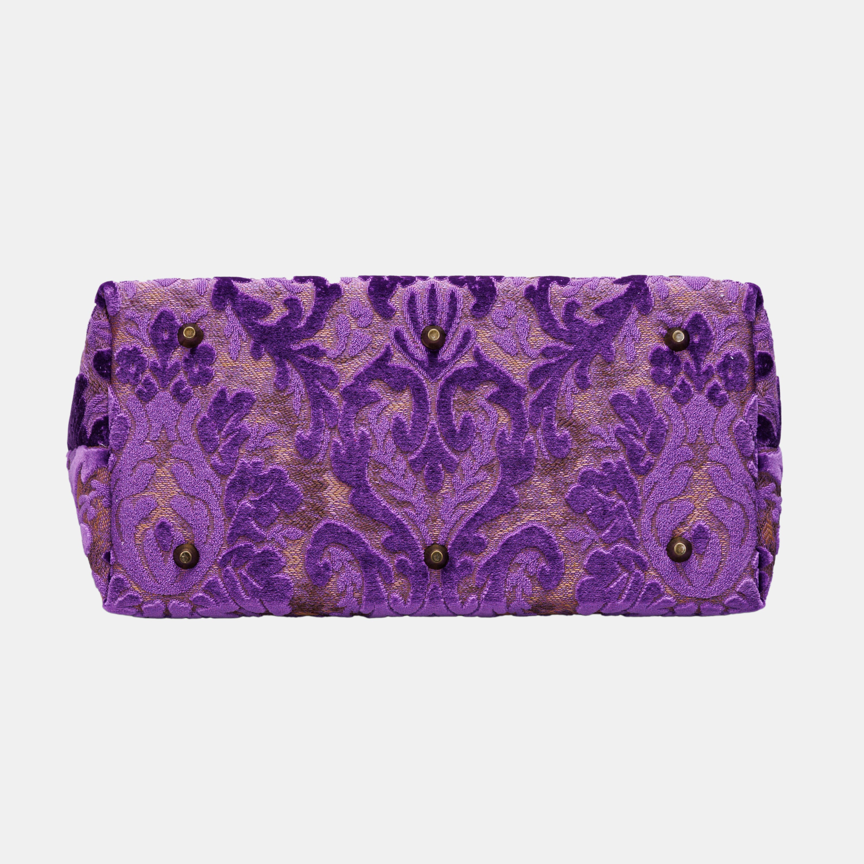 Burnout Velvet Purple Knitting Project Bag  MCW Handmade-6
