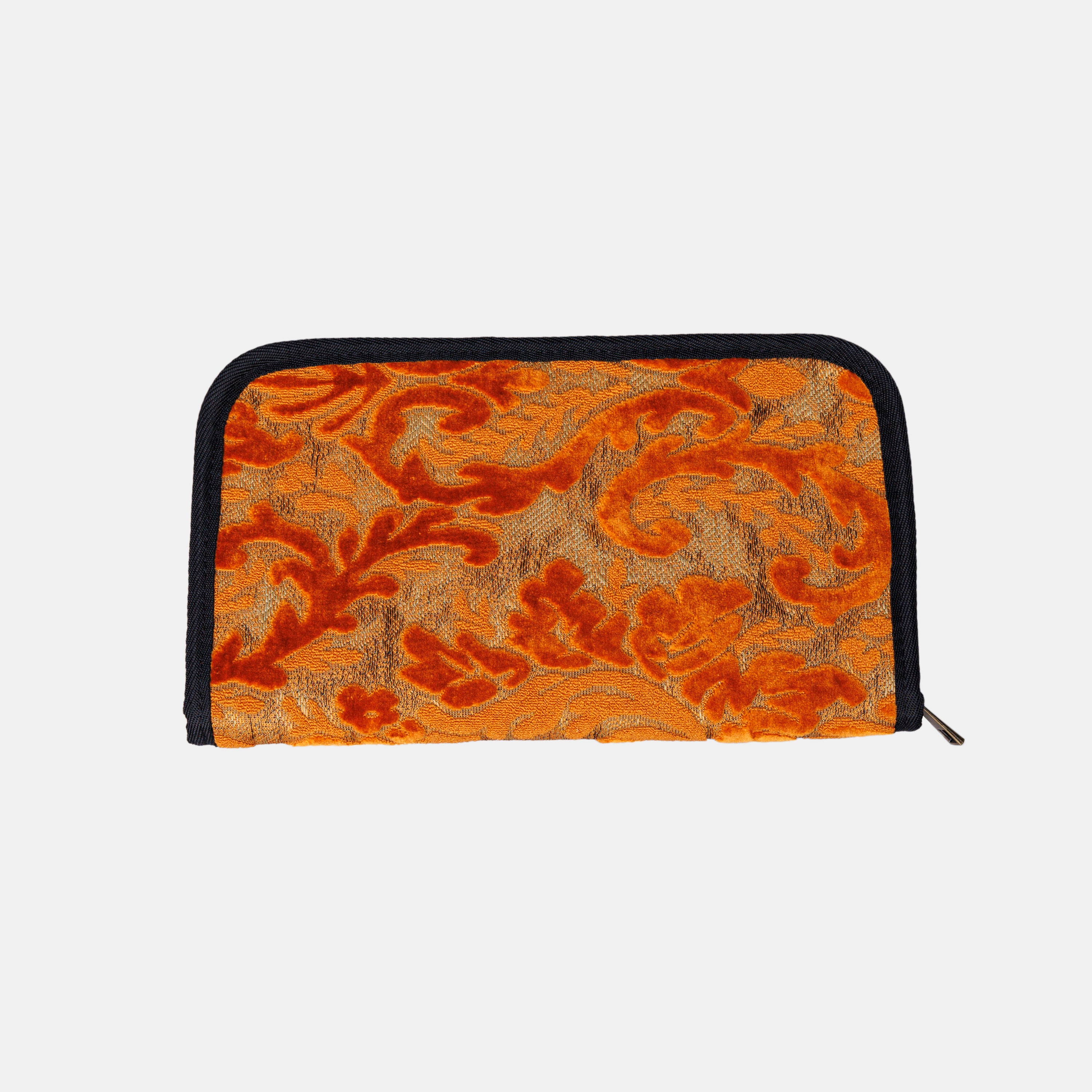Burnout Velvet Orange Carpet Needle Case  MCW Handmade-2