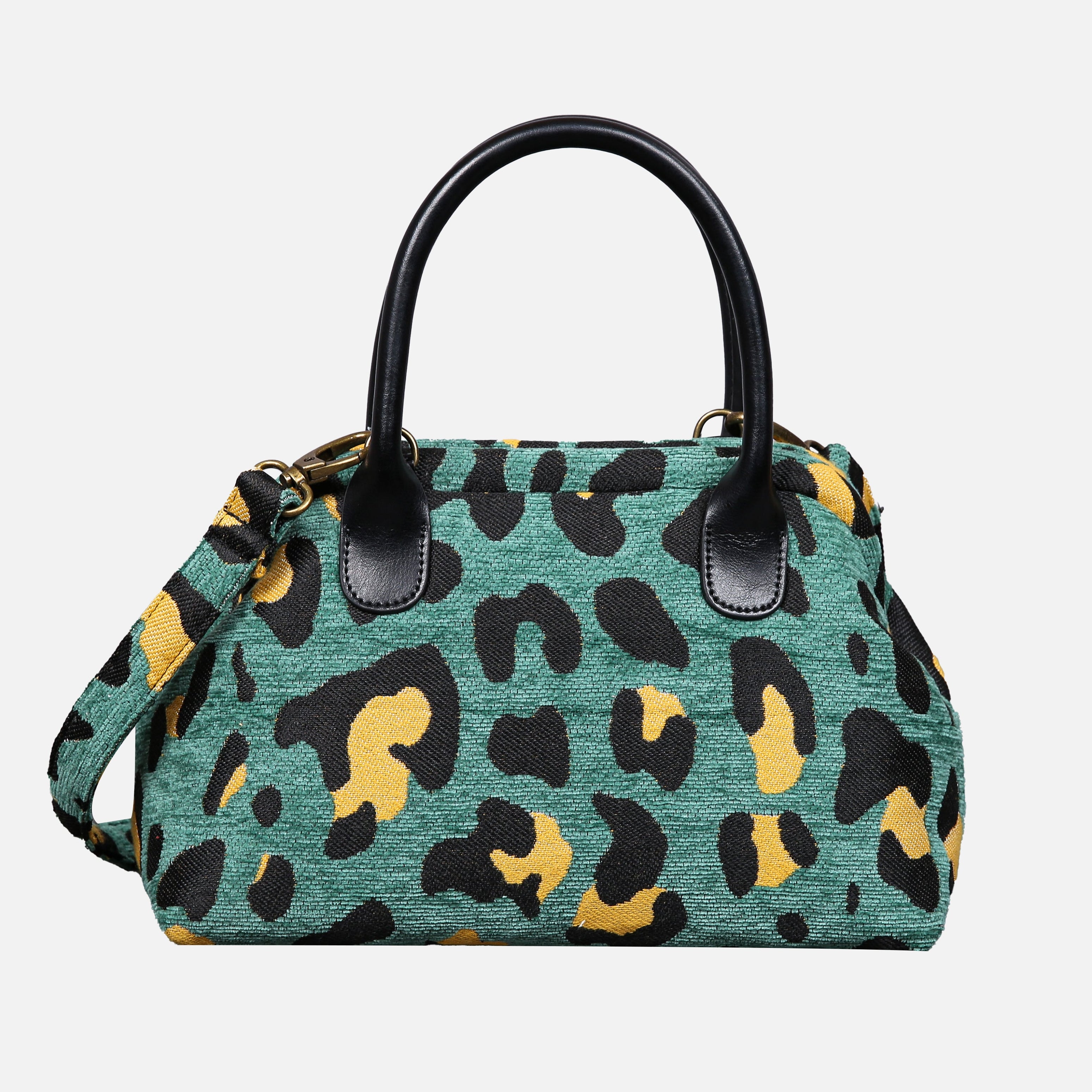 Leopard Green Carpet Satchel carpet bag MCW Handmade