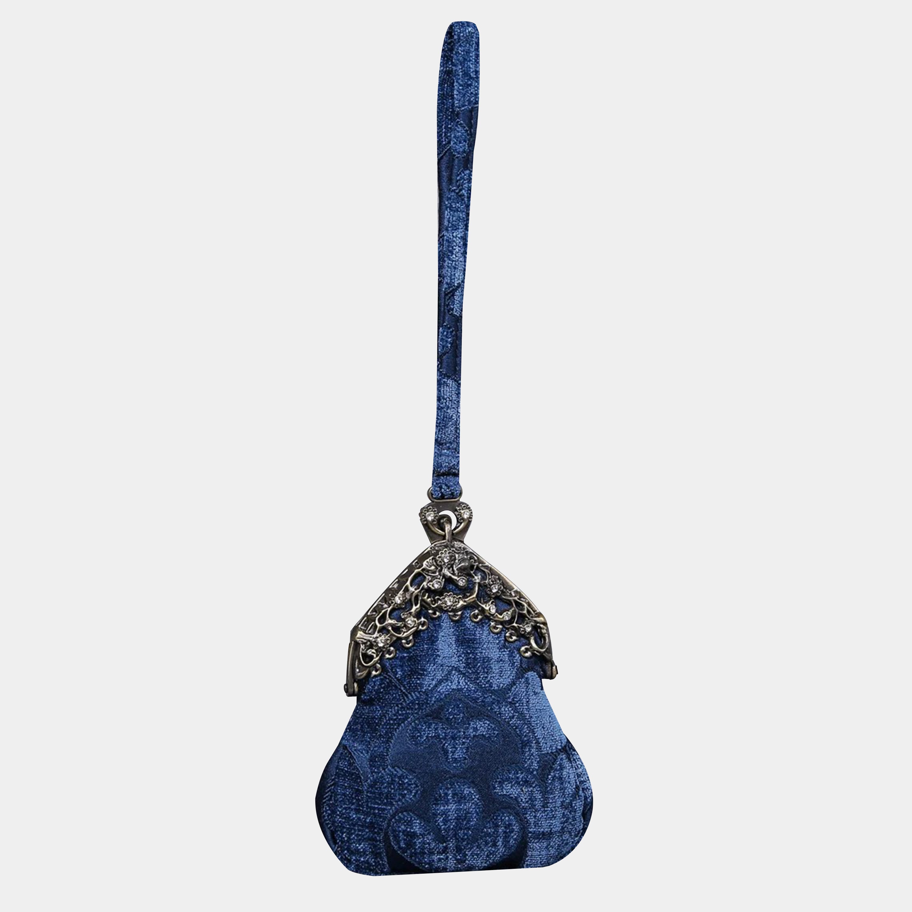 Queen Royal Blue carpet bag MCW Handmade-1