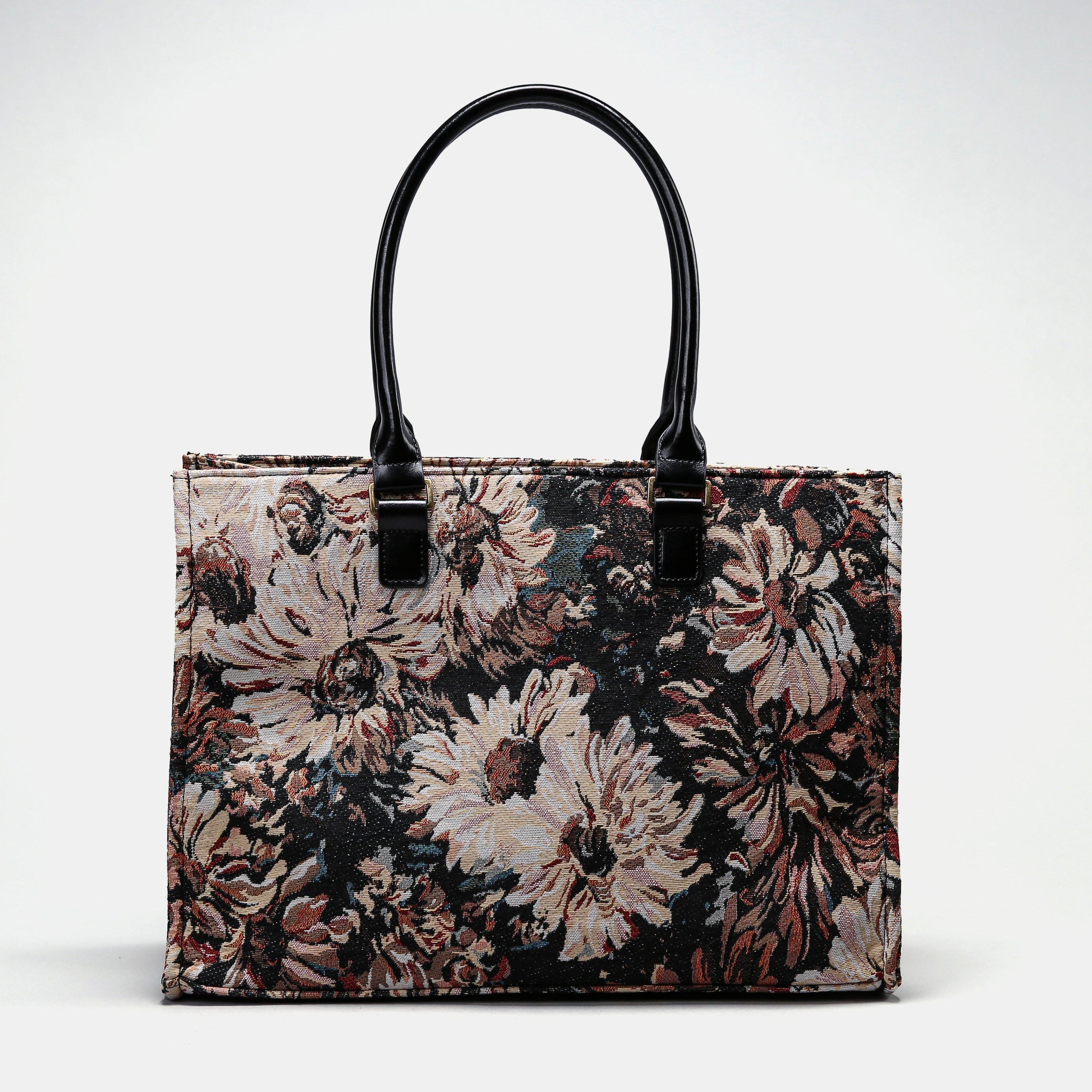 Daisy Black Laptop Work Tote  MCW Handmade