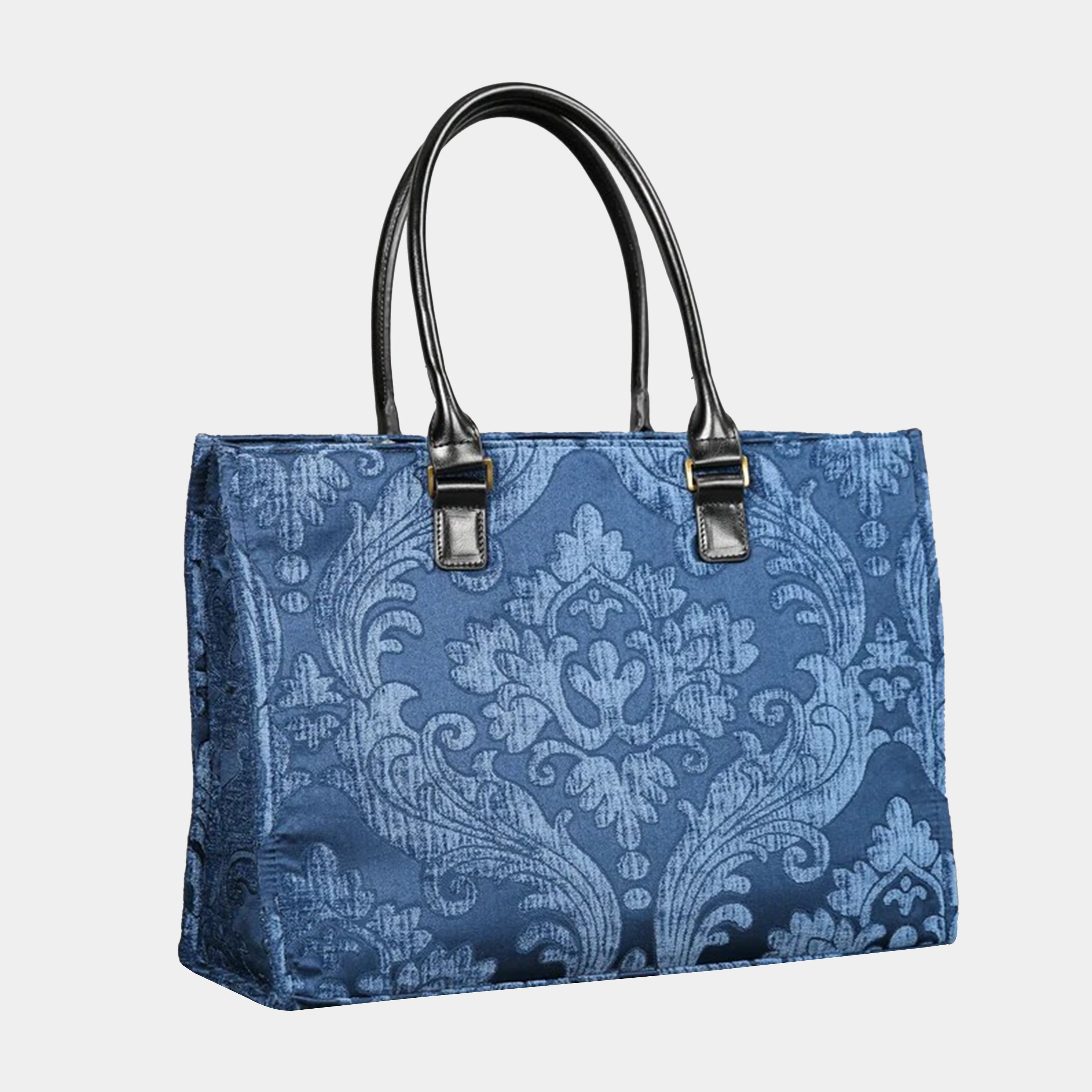 Queen Royal Blue Laptop Work Tote  MCW Handmade-1