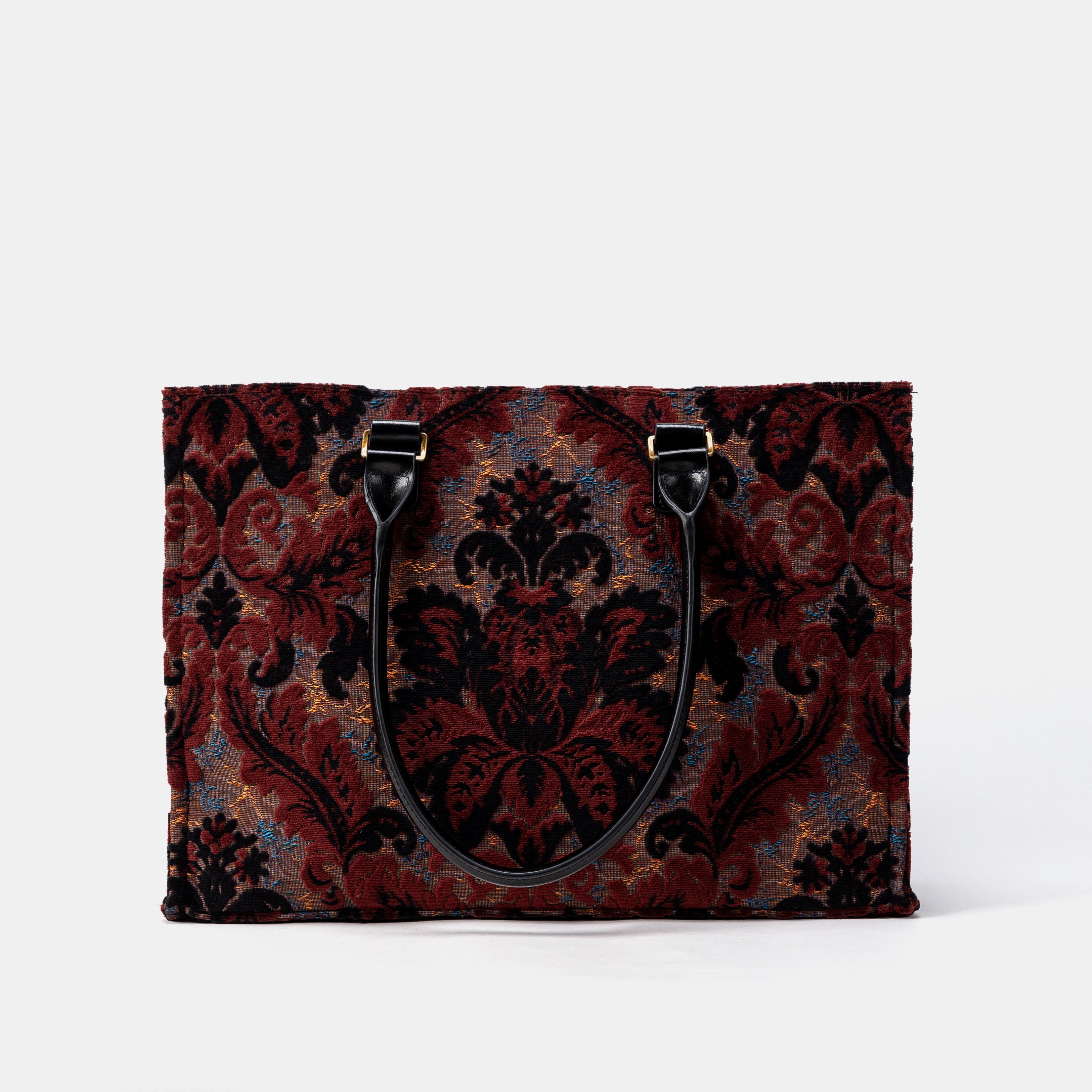 Burnout Velvet Revival Sephia Laptop Work Tote handle