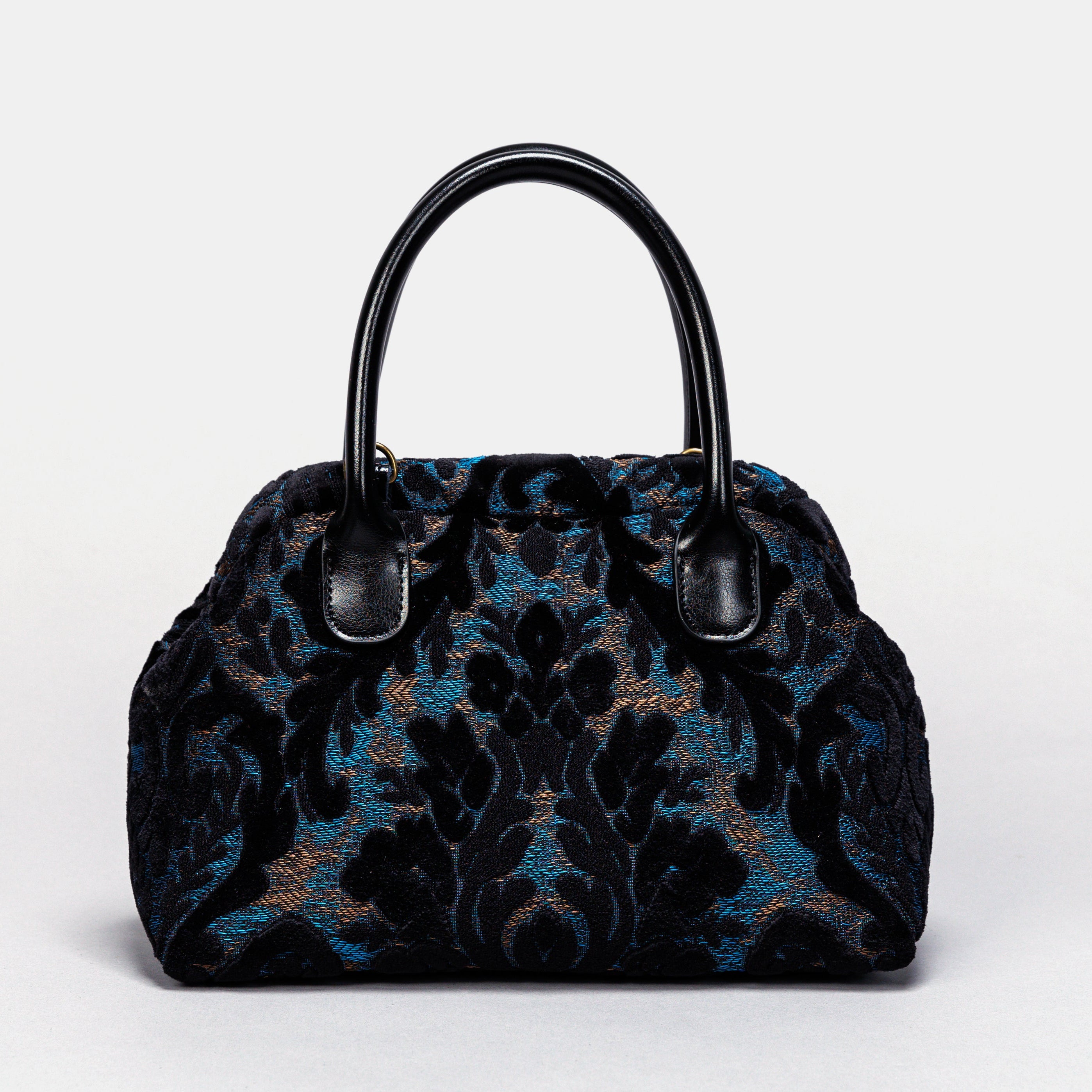 Burnout Velvet Black Carpet Satchel carpet bag MCW Handmade of America main