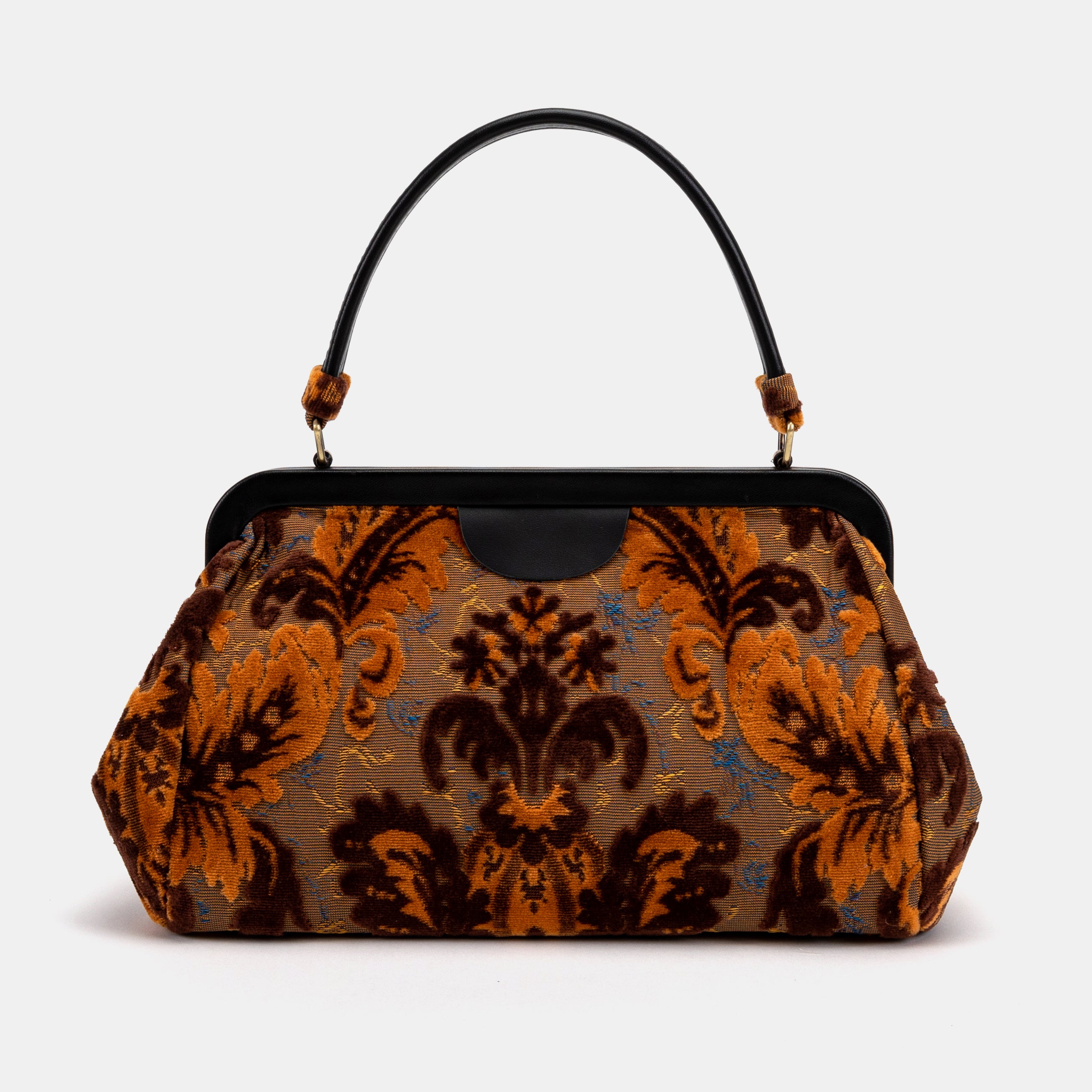 Burnout Velvet Revival Sienna Top Handle Purse carpet bag MCW  Handmade-1