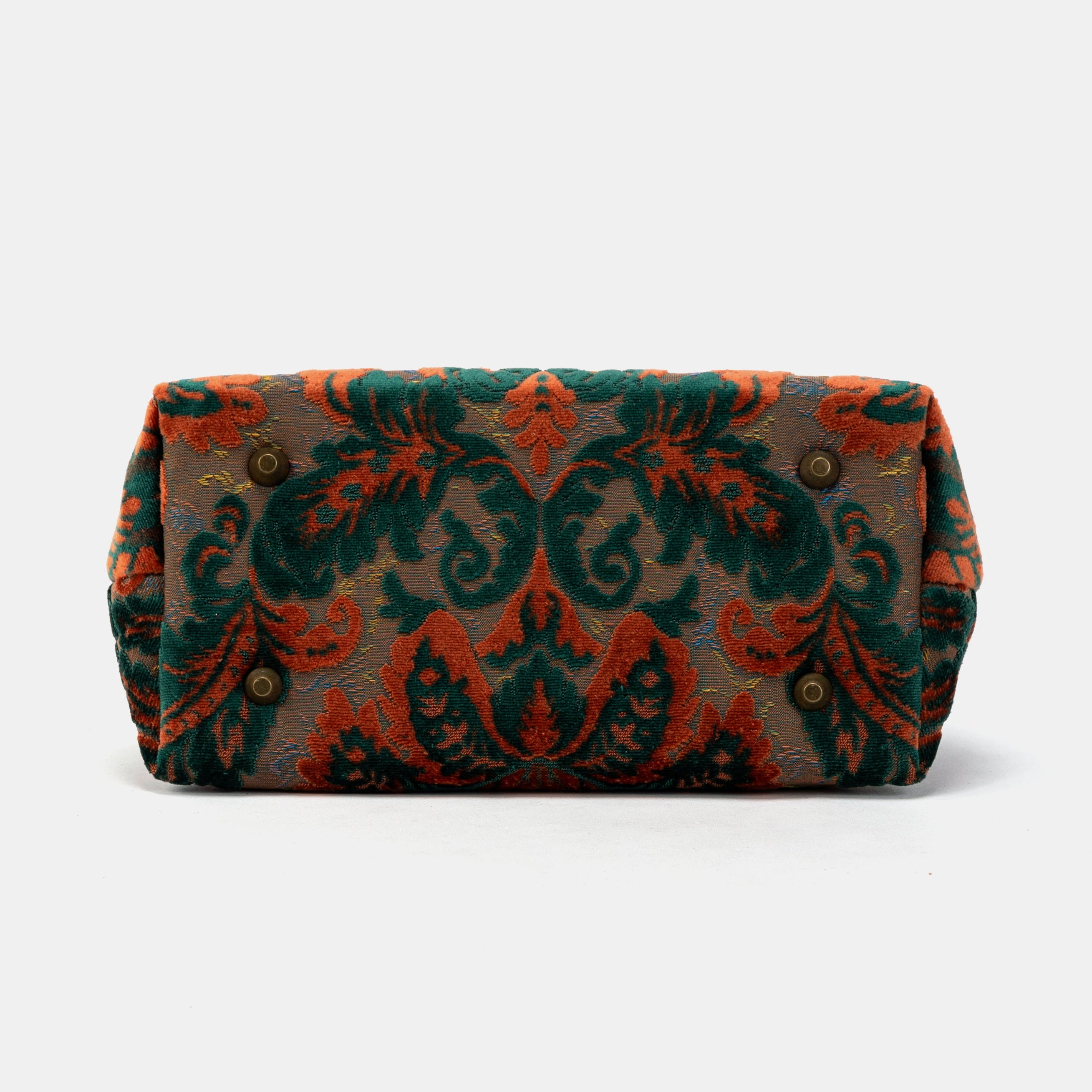 Burnout Velvet Revival Jade Carpet Satchel bottom