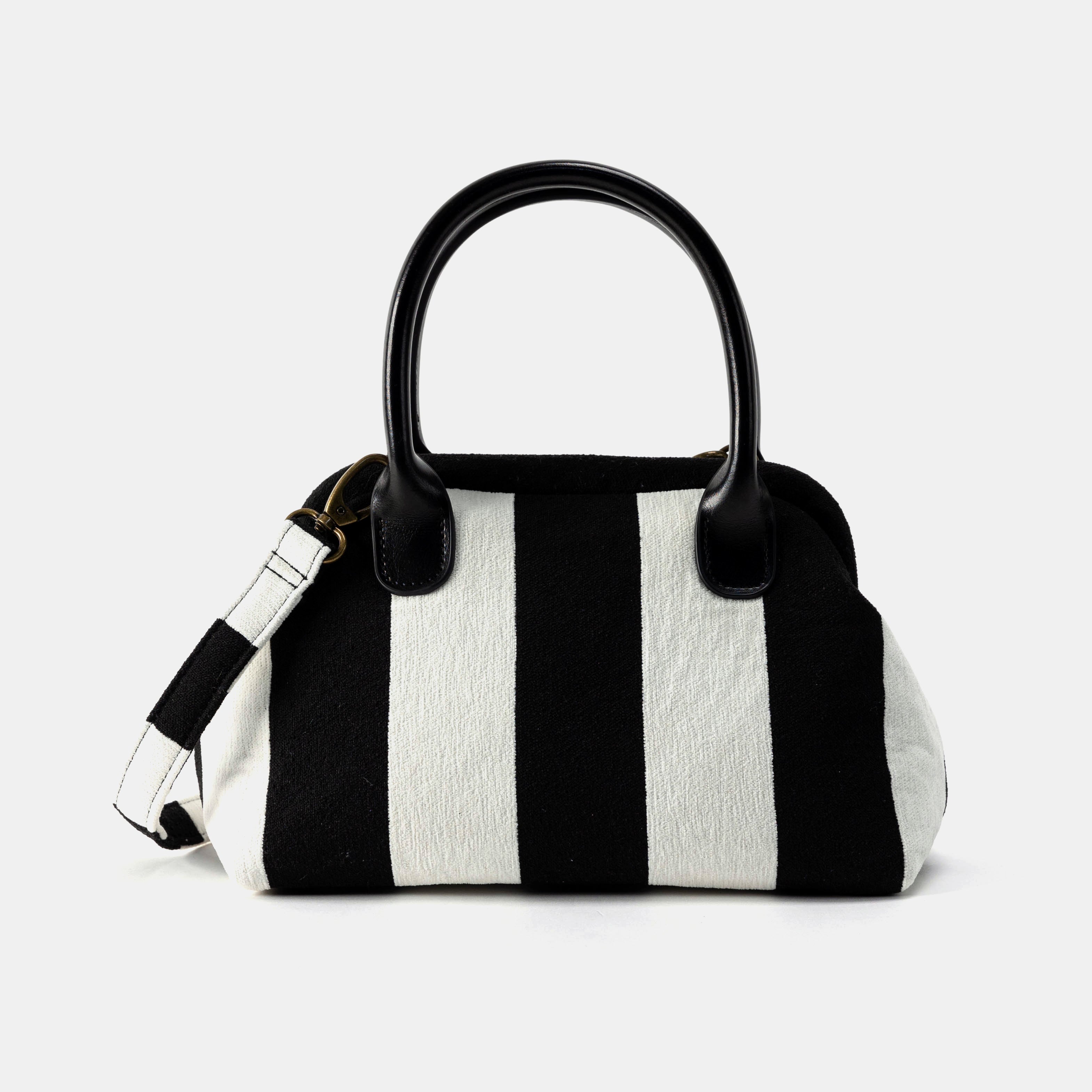 Black & White Beetlejuice Carpet Satchel