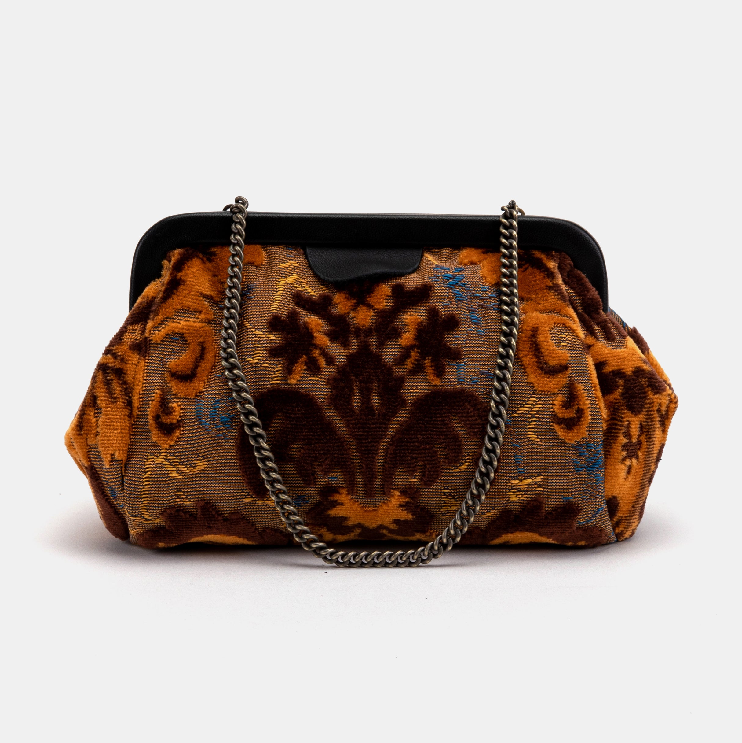 Burnout Velvet Revival Sienna Evening Bag Clutch carpet bag MCW Handmade