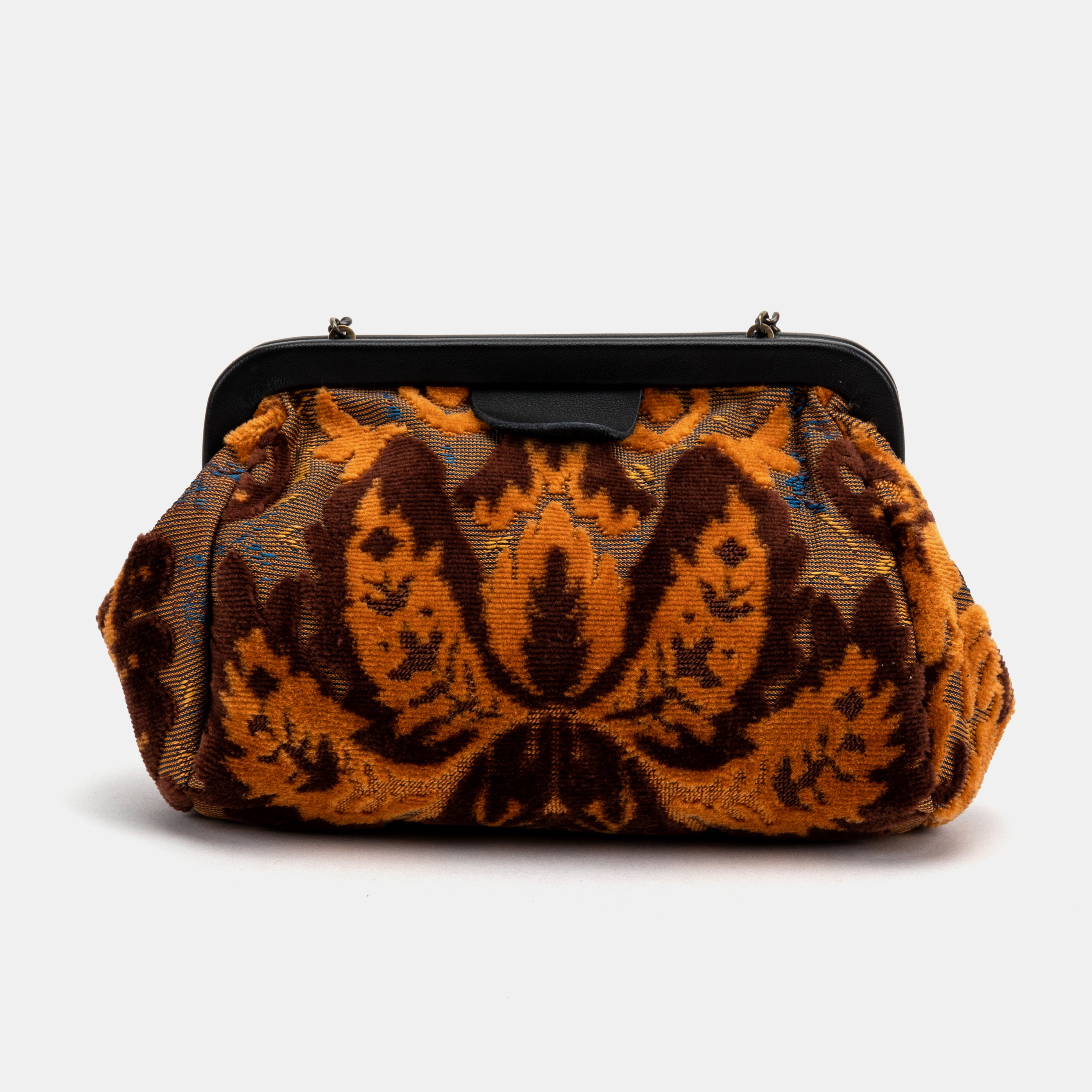 Burnout Velvet Revival Sienna Evening Bag Clutch carpet bag MCW Handmade-3