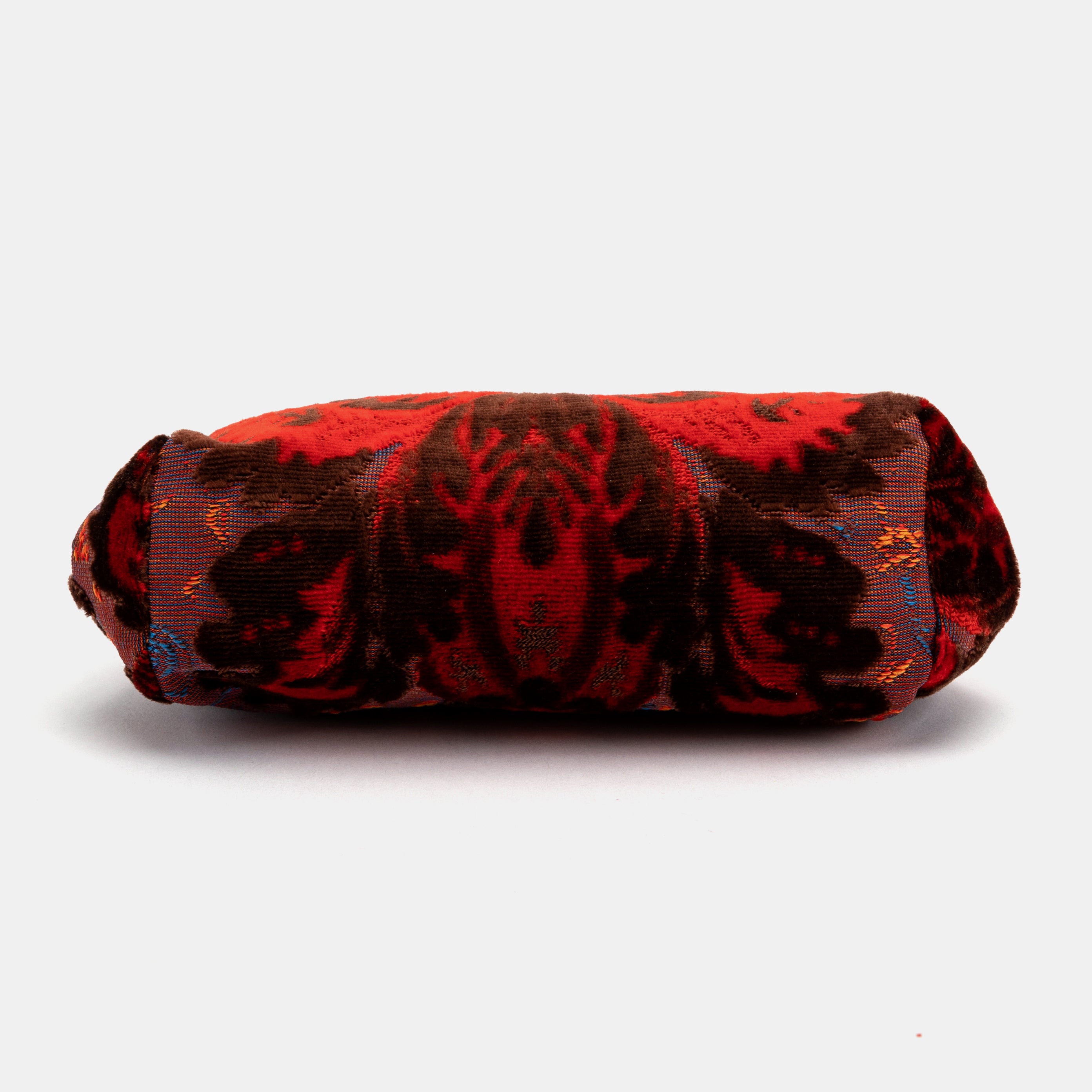 Burnout Velvet Revival Scarlet Evening Bag Clutch carpet bag MCW Handmade-4
