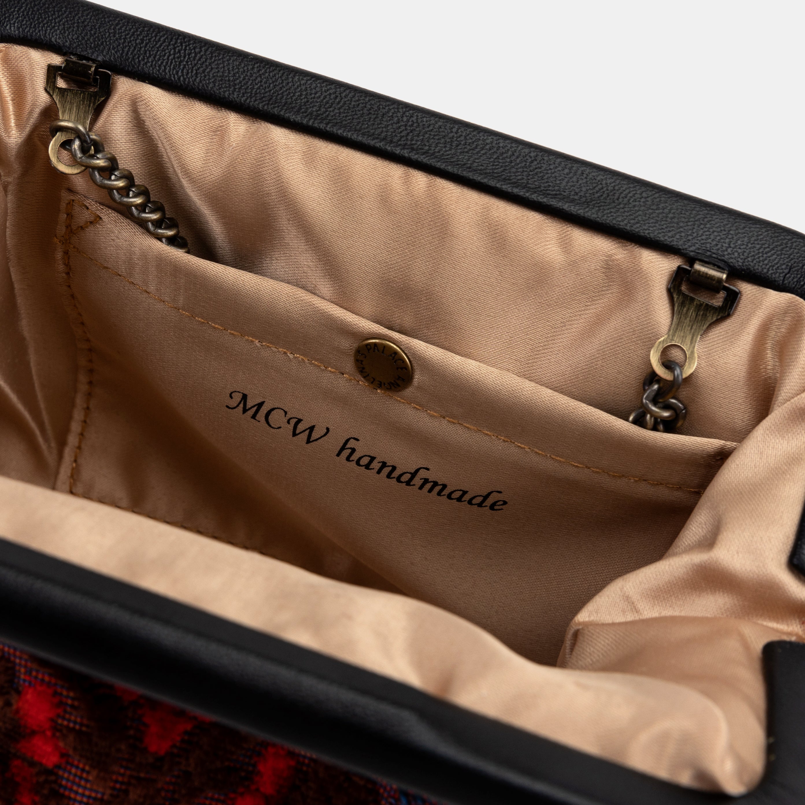 Burnout Velvet Revival Scarlet Evening Bag Clutch carpet bag MCW Handmade-6