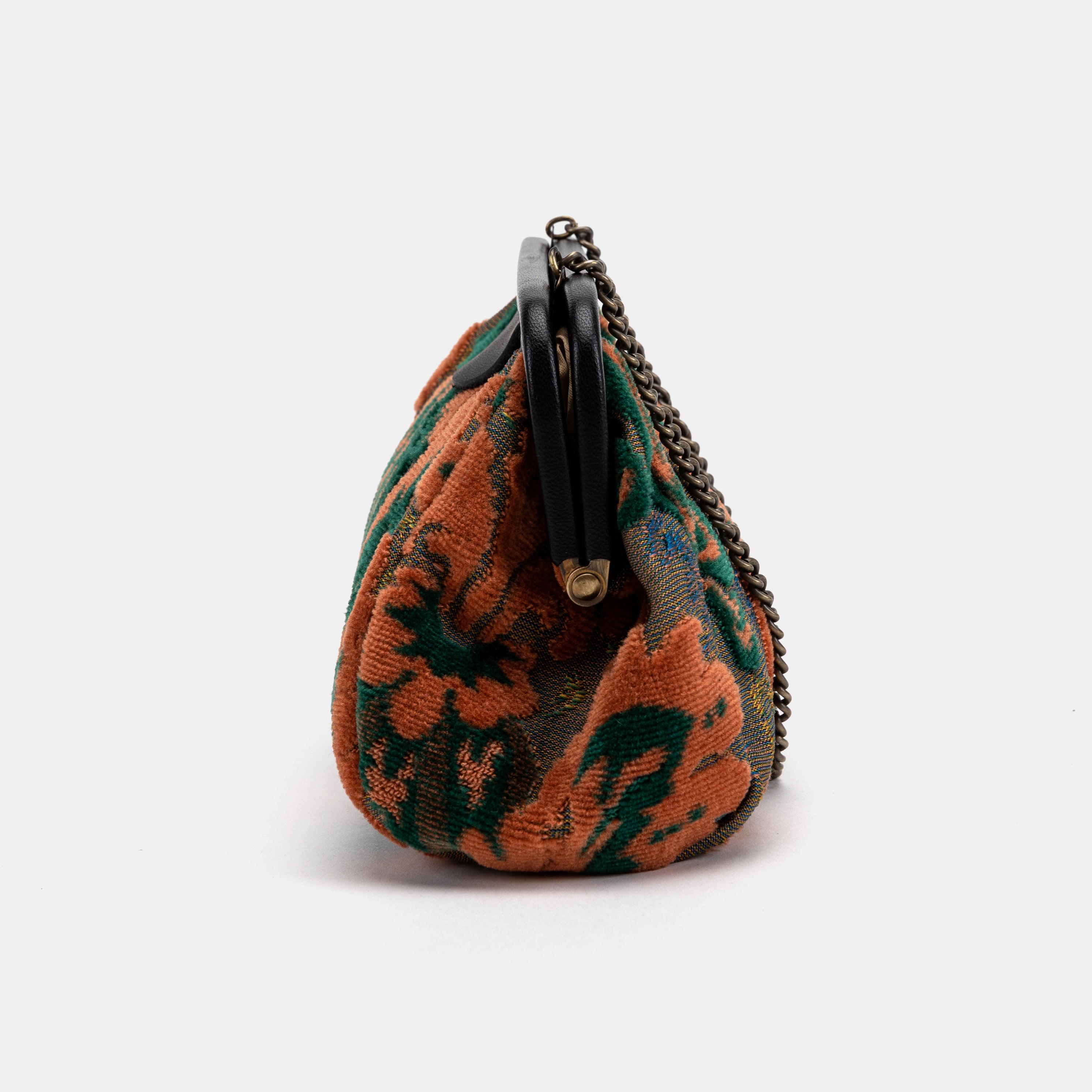 Burnout Velvet Revival Jade Evening Bag Clutch carpet bag MCW Handmade-3
