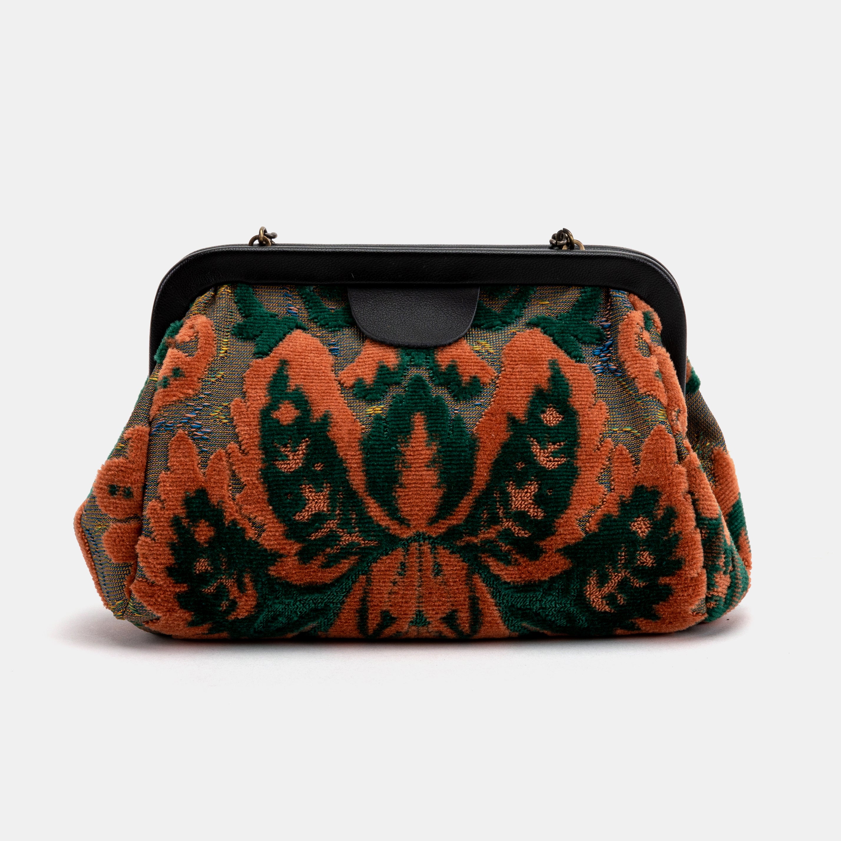 Burnout Velvet Revival Jade Evening Bag Clutch carpet bag MCW Handmade-2