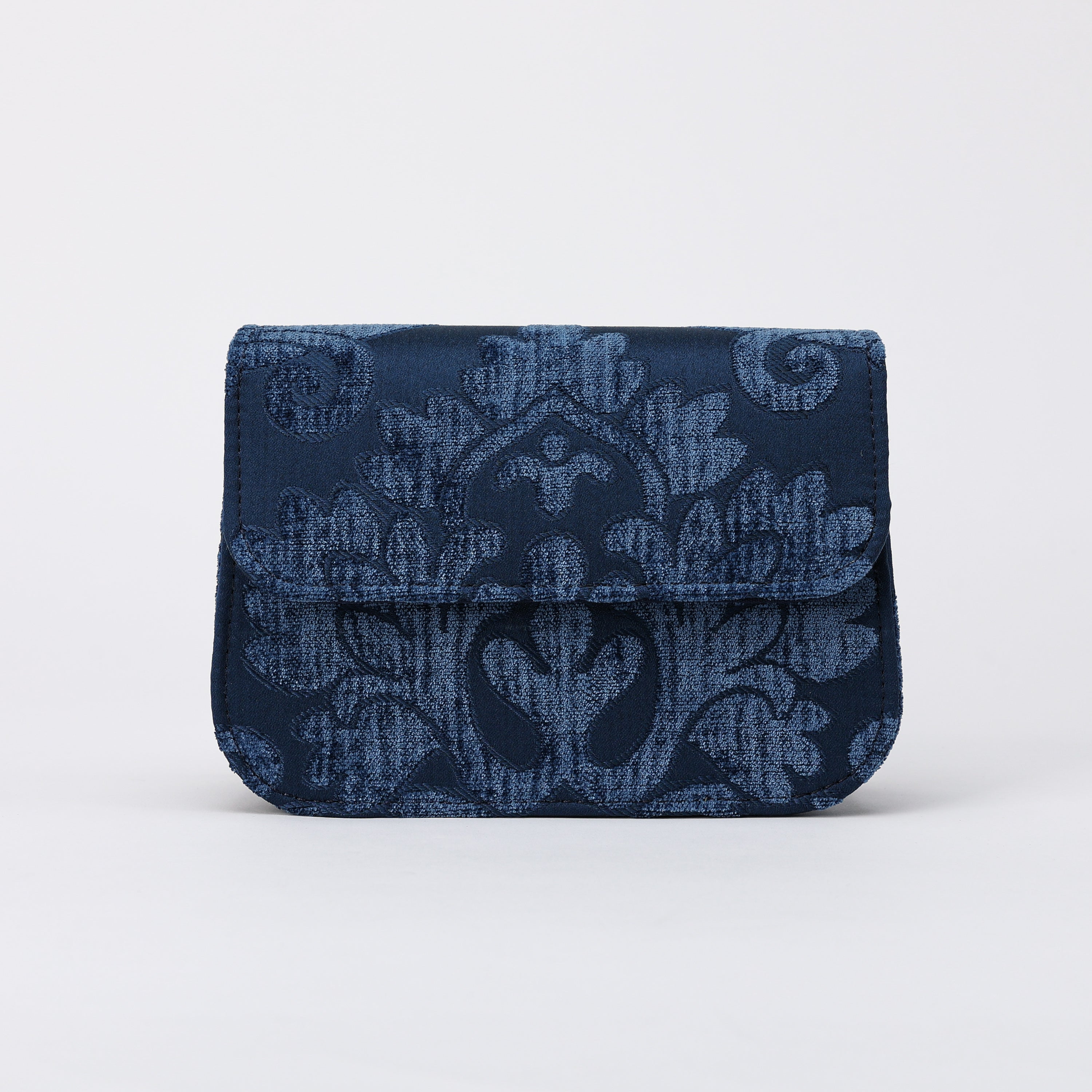 Queen Royal Blue Flap Crossbody Bag carpet bag MCW Handmade-5