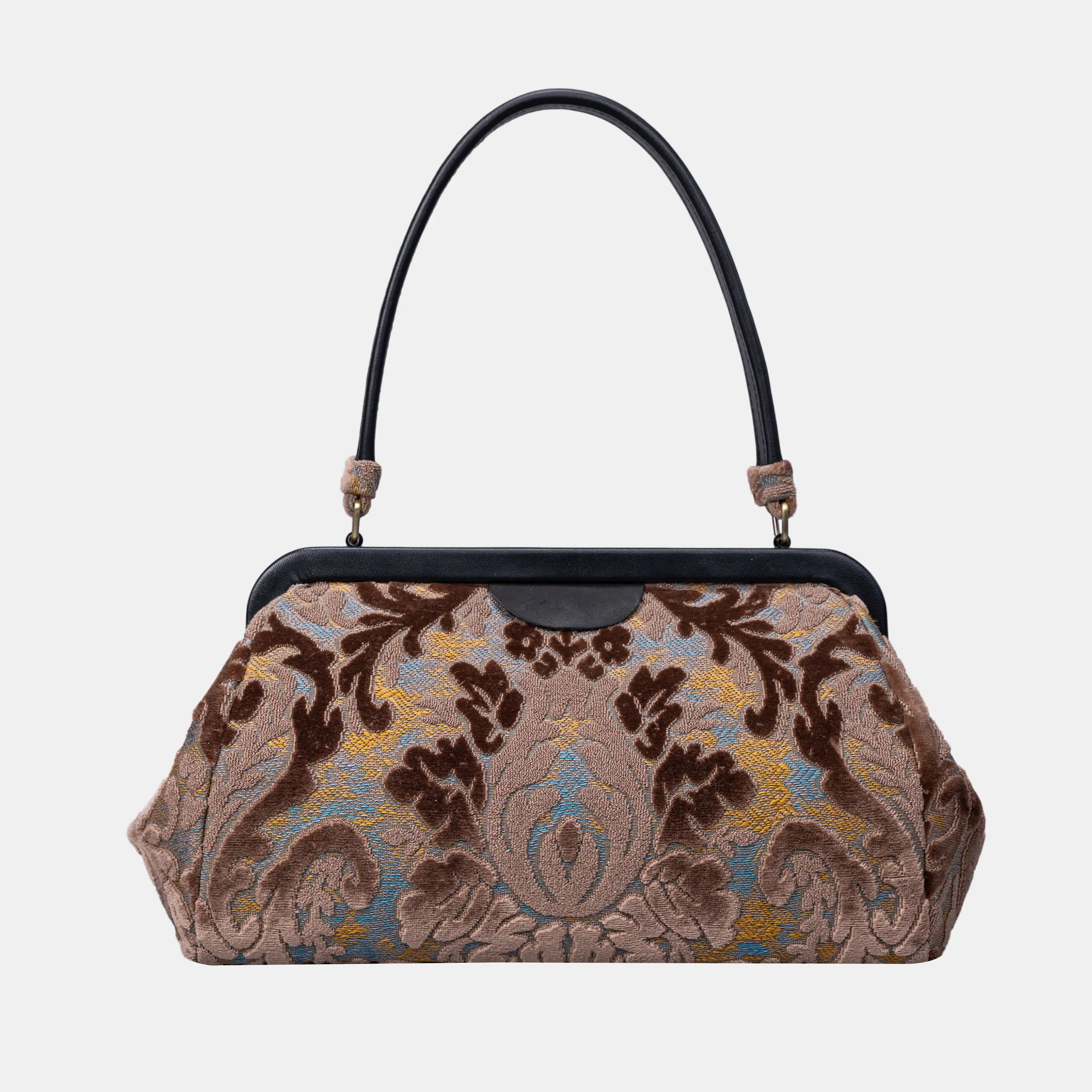 Burnout Velvet Camel Shoulder Bag main