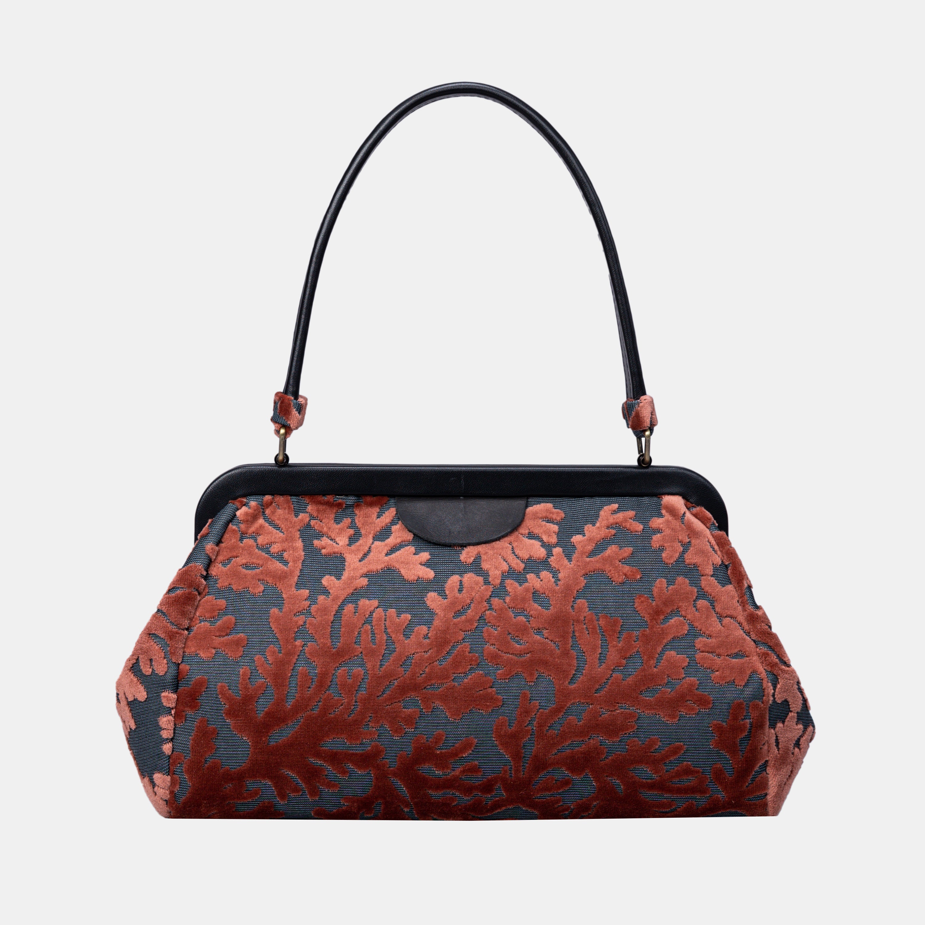 Burnout Velvet St Tropez Scuba Coral Shoulder Bag